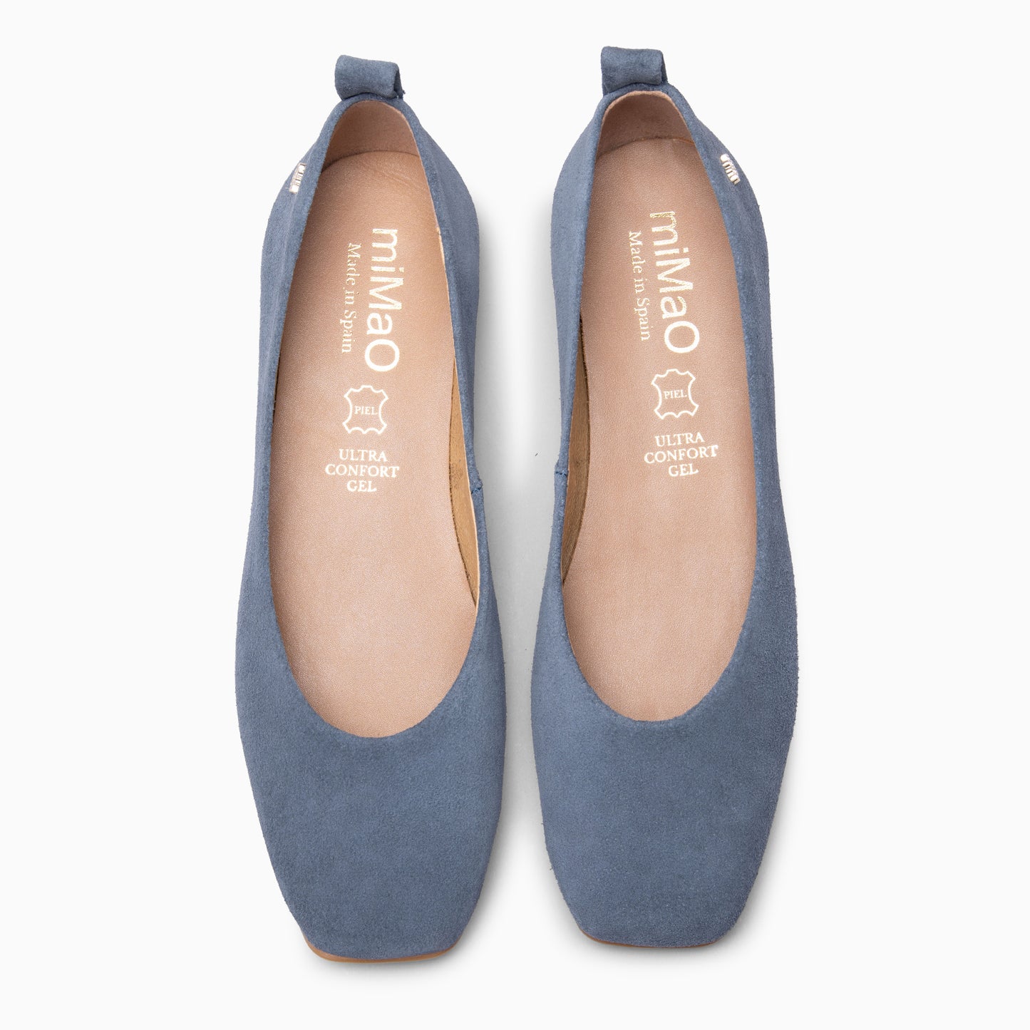 CLAUDIA - Bailarinas de ante con tacón bajo JEANS