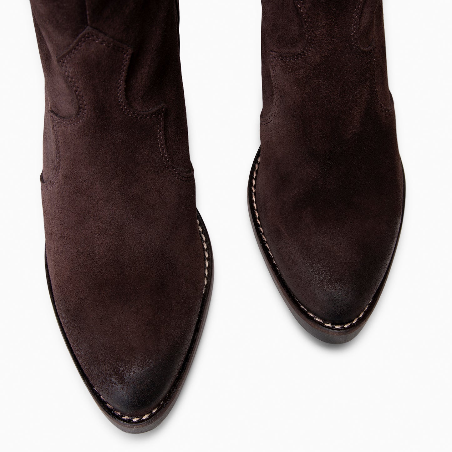 BEDFORD – Botines cowboy con tacón MARRON