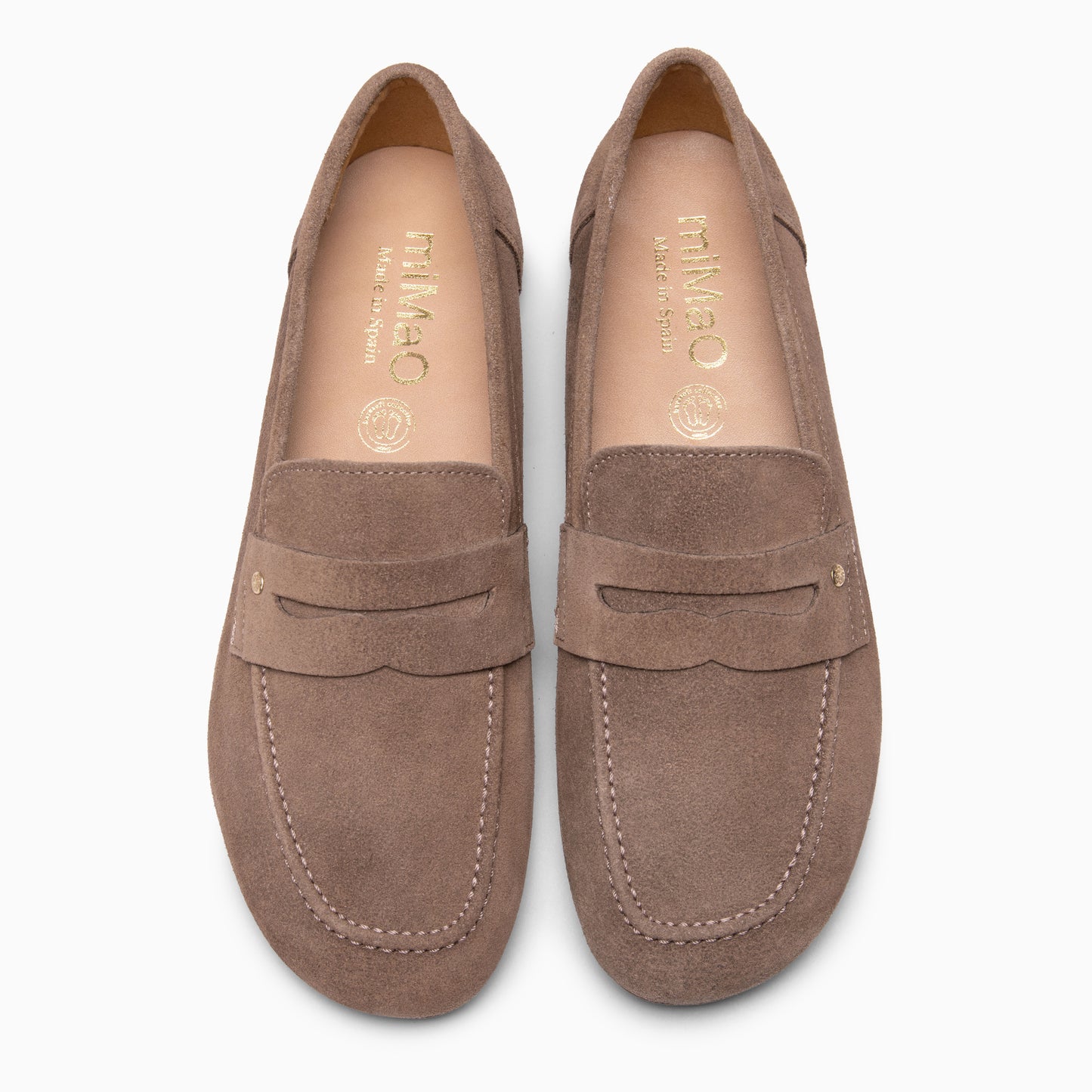 TIERRA - Mocasines de ante Baresoft TAUPE