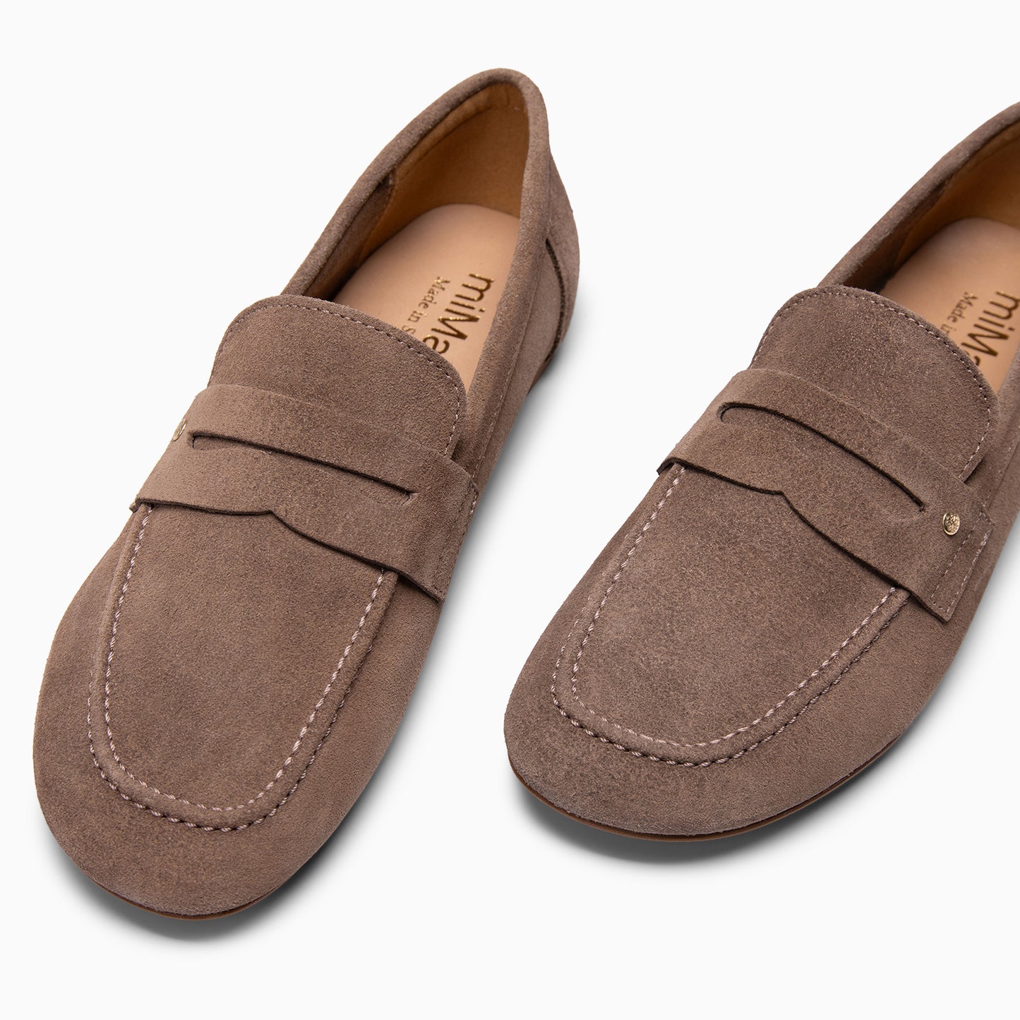 TIERRA - Mocasines de ante Baresoft TAUPE