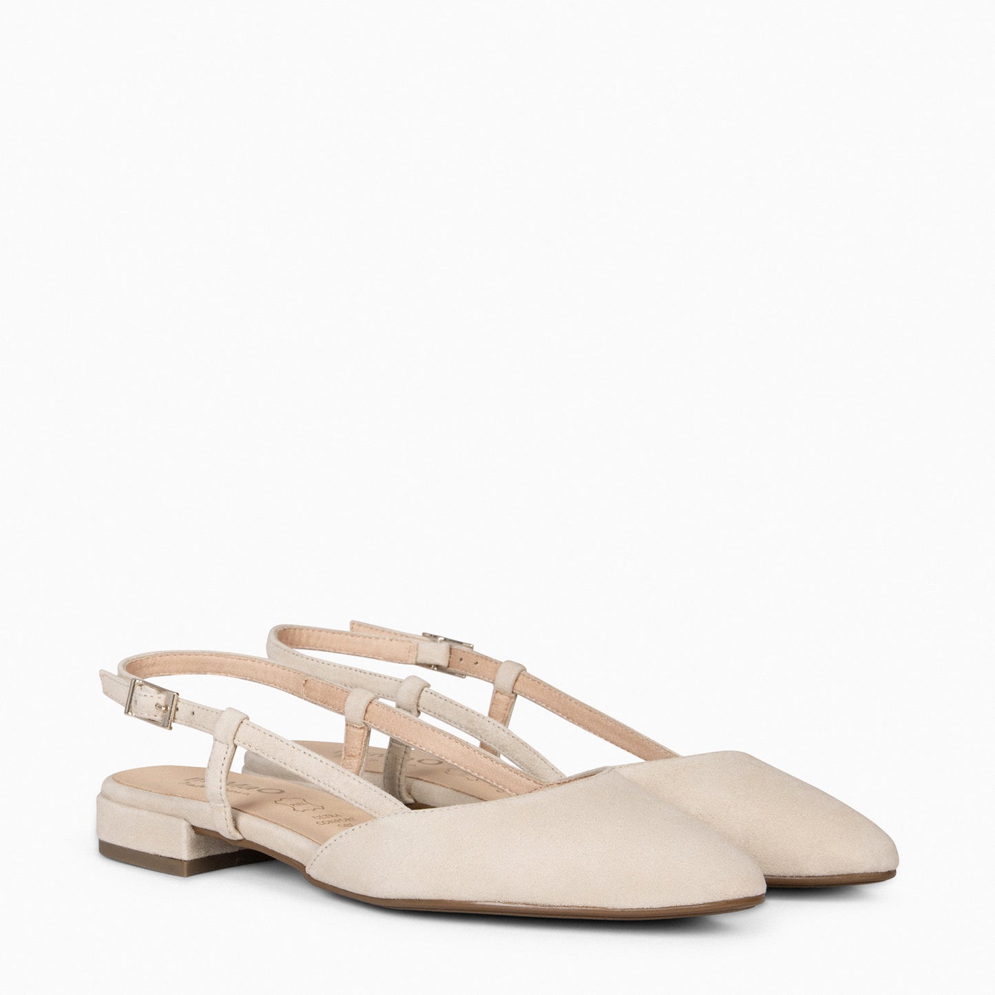 BRUNCH – Zapatos Planos Destalonados BEIGE