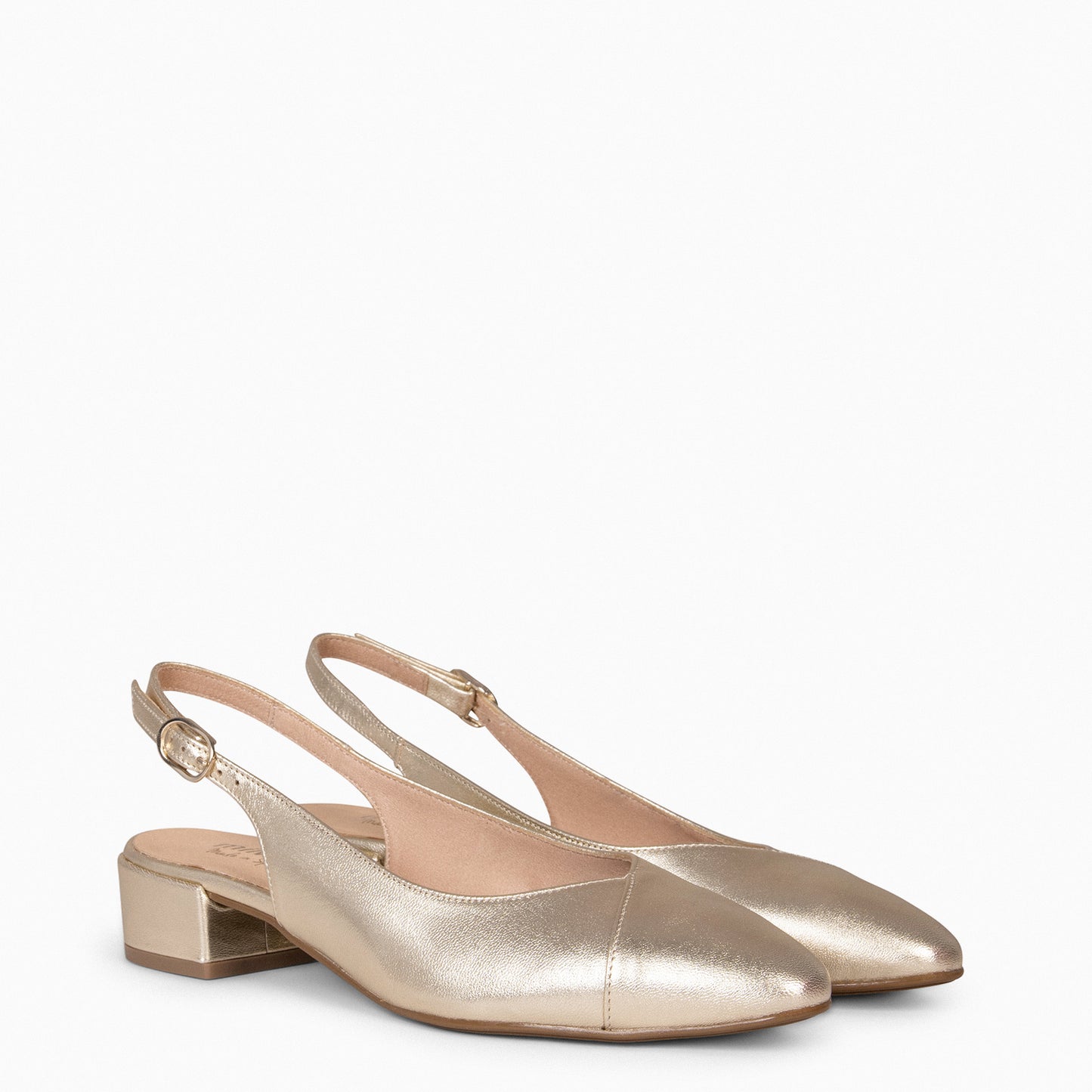 MARTINA - Sapatos tipo slingback com biqueira cruzada PLATINUM