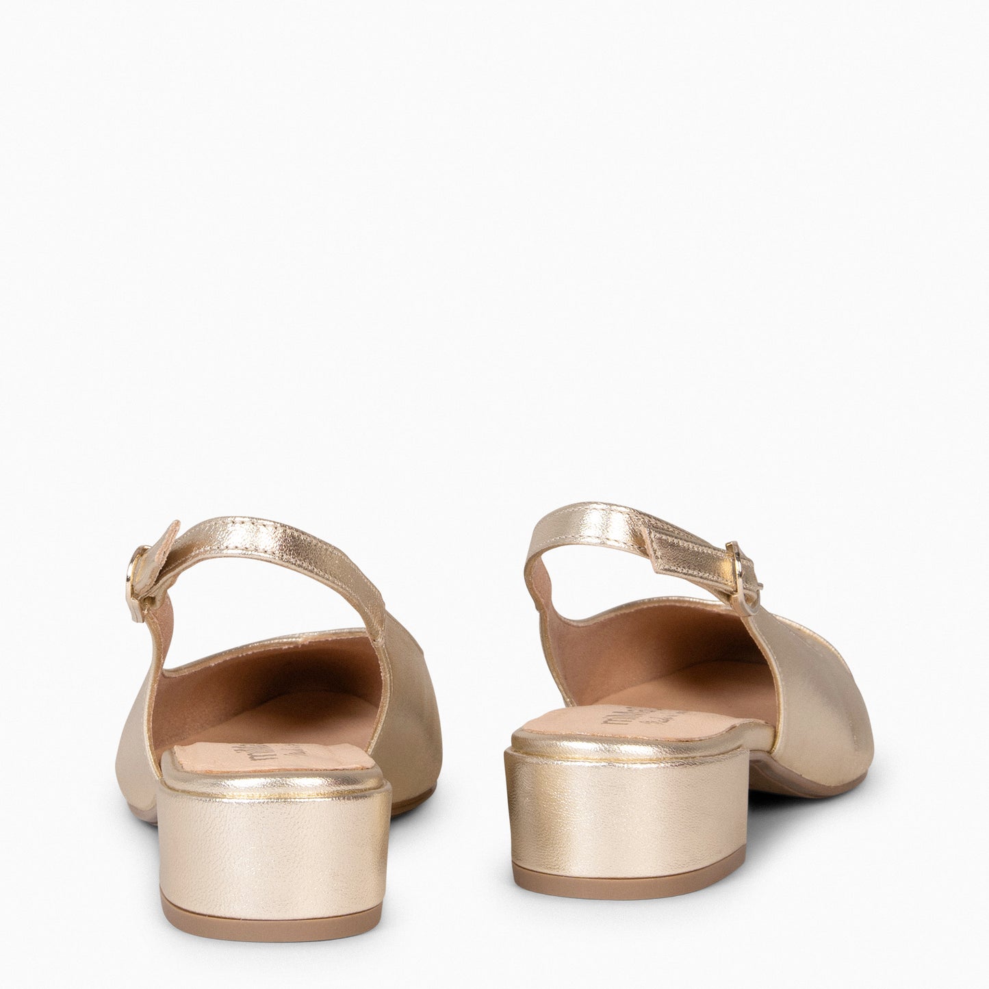 MARTINA - Sapatos tipo slingback com biqueira cruzada PLATINUM