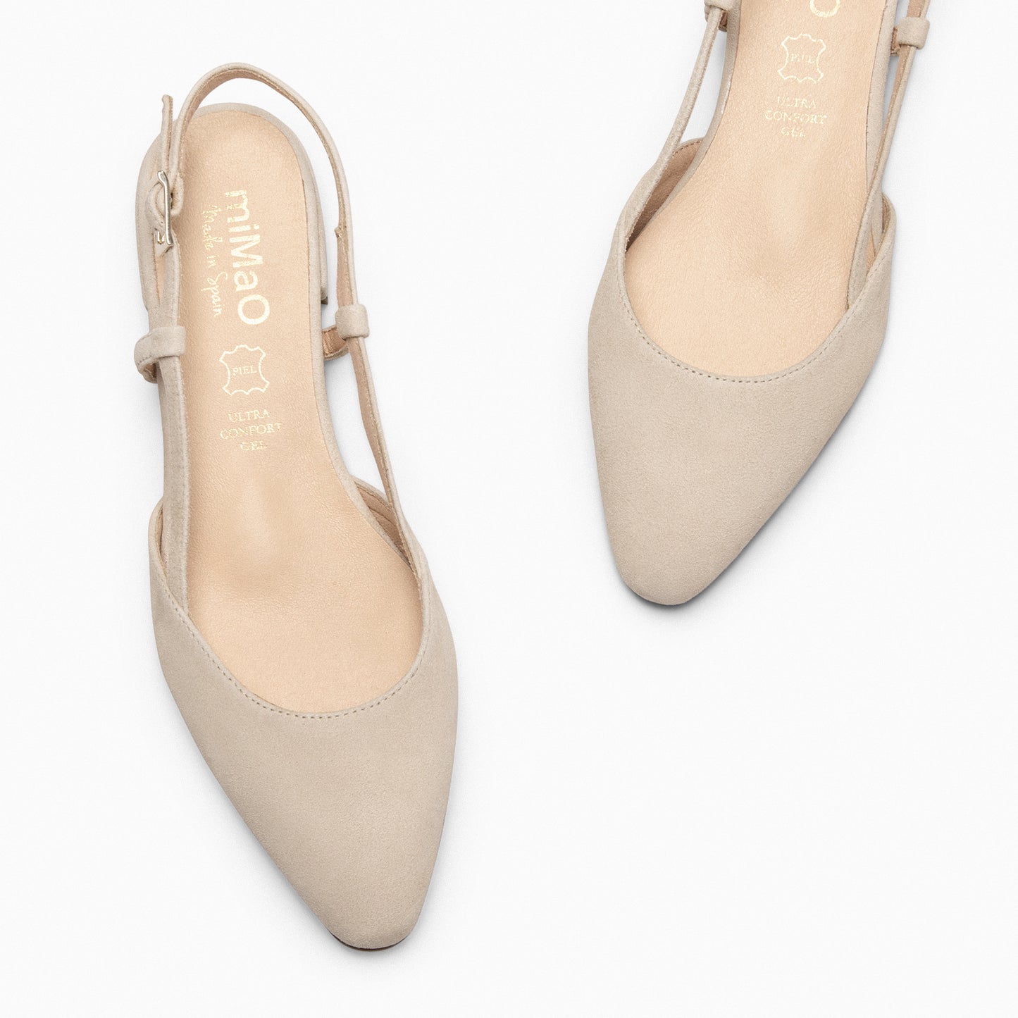 BRUNCH – Zapatos Planos Destalonados BEIGE