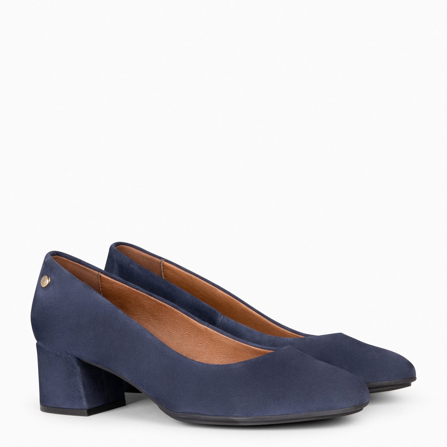 URBAN REDONDO - Zapatos de tacón de ante MARINO
