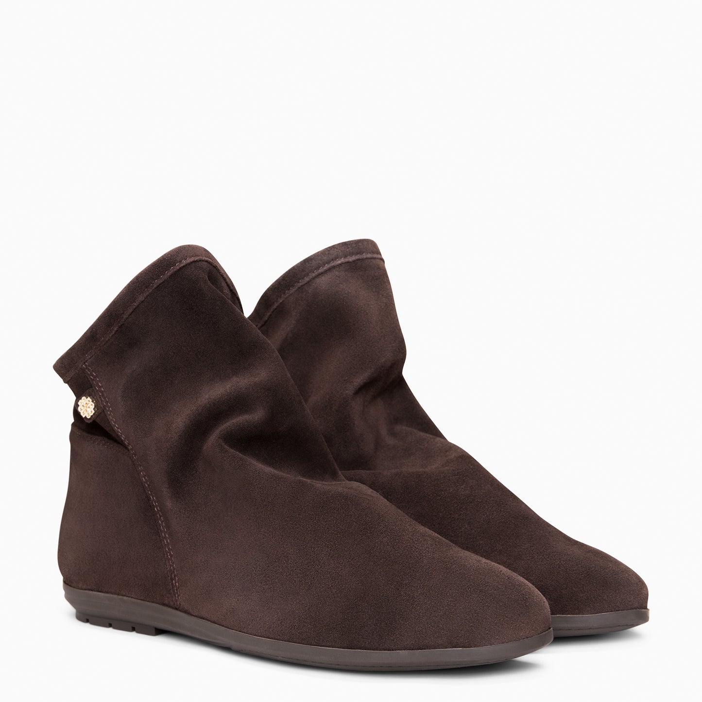 CHESS - Botines de ante con caña fruncida  MARRON