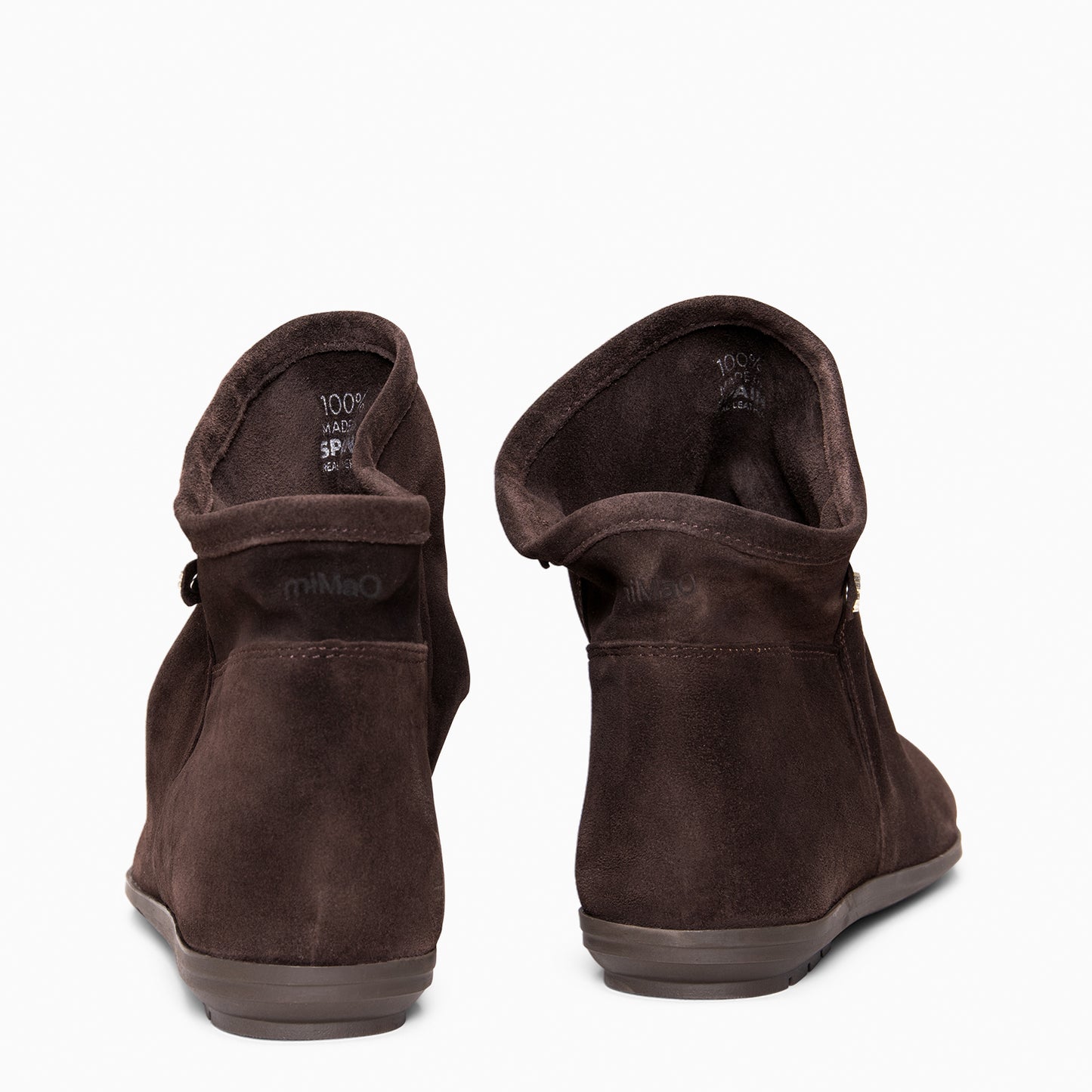 CHESS - Botines de ante con caña fruncida  MARRON