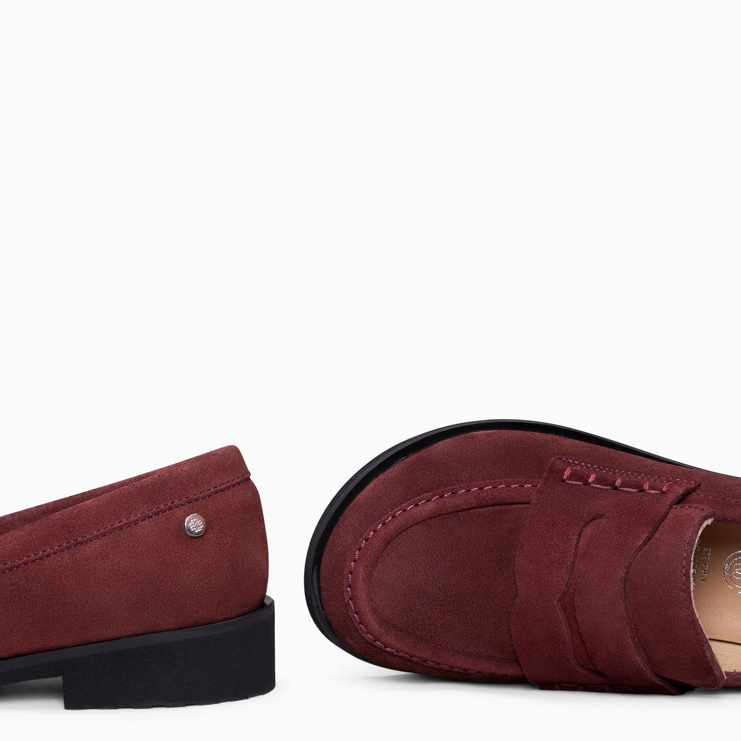 HARVARD – mocasines planos de piel  BURDEOS