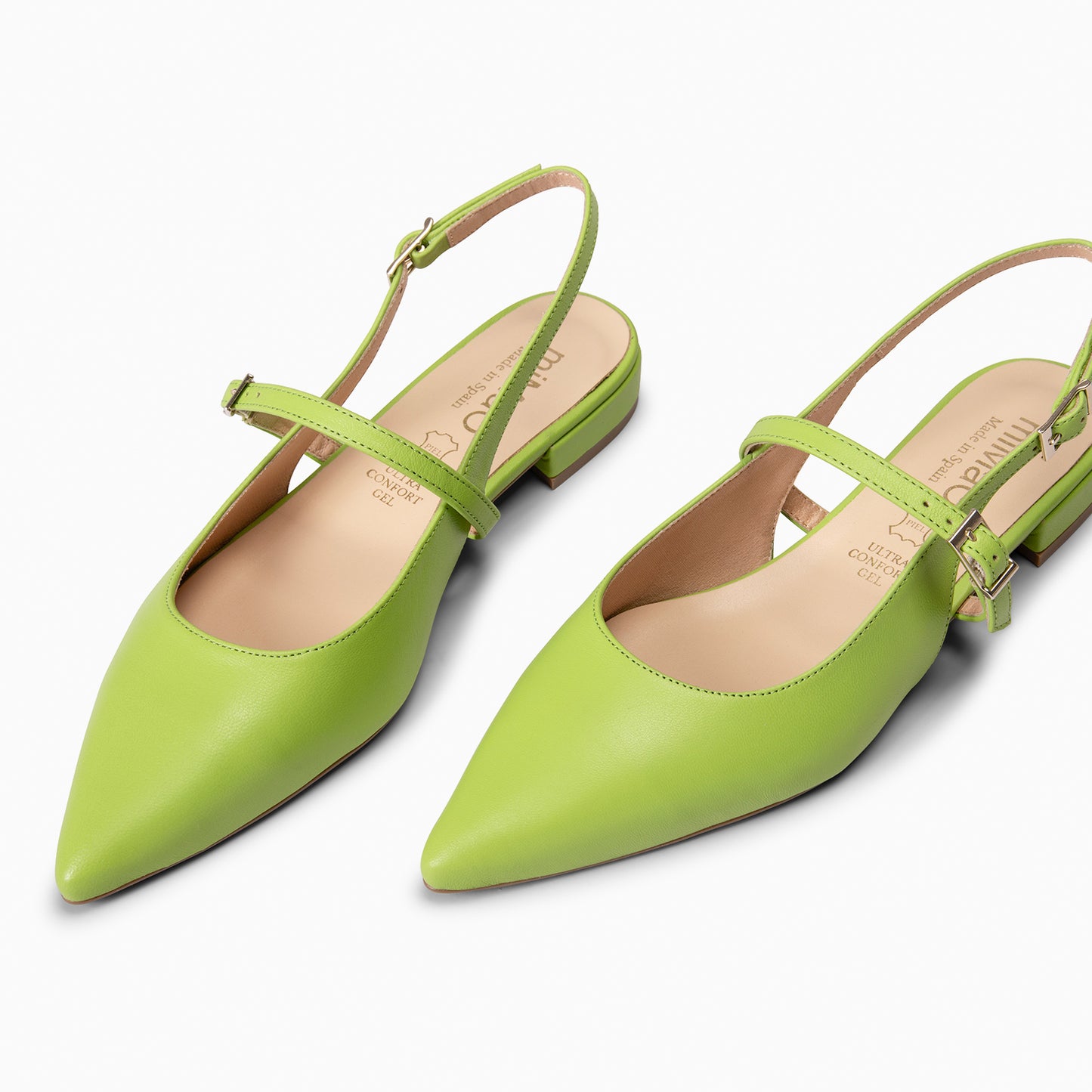 EVA – Zapatos elegantes destalonados VERDE PISTACHO