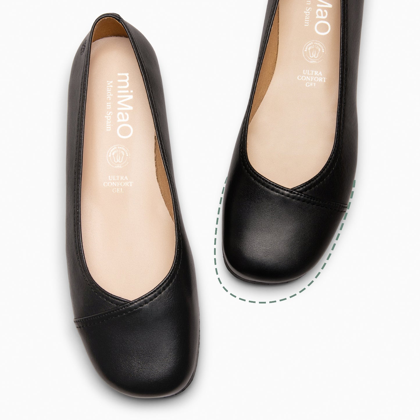 PLUMA - Bailarinas de Piel Baresoft NEGRO