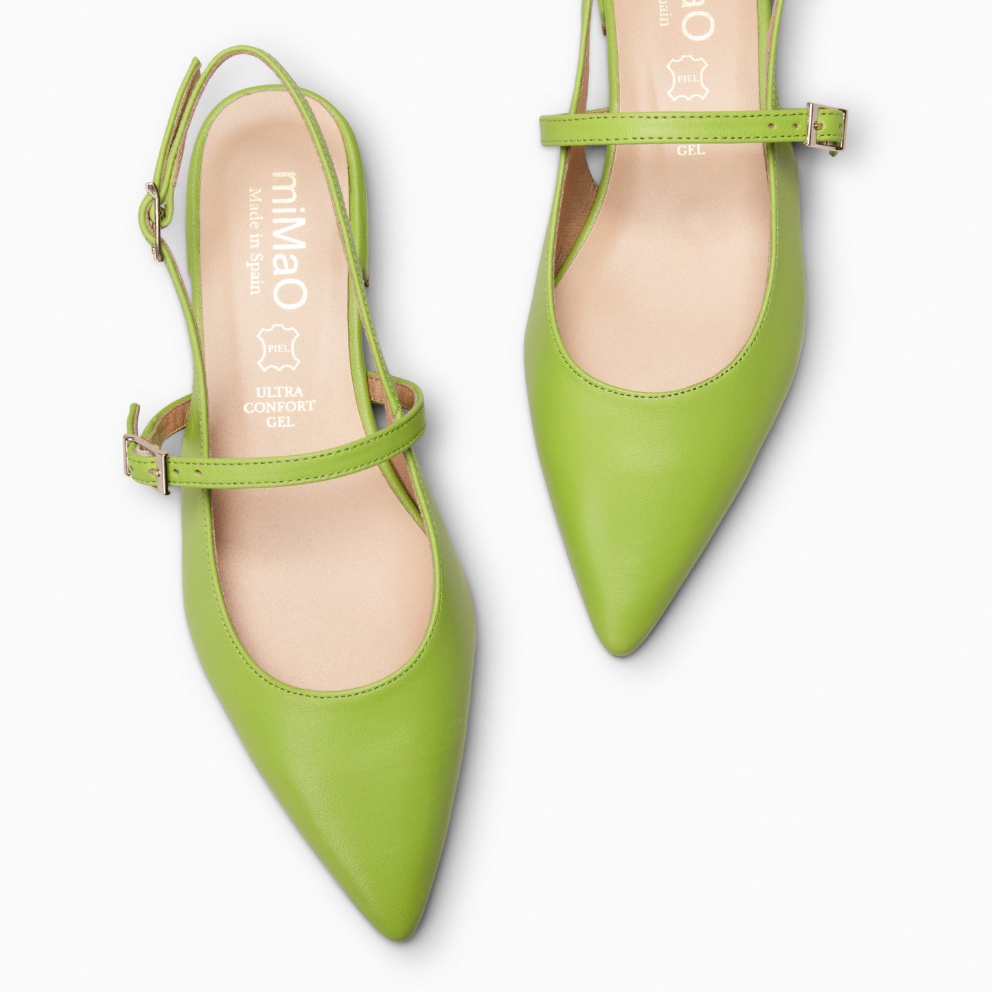 EVA – Zapatos elegantes destalonados VERDE PISTACHO