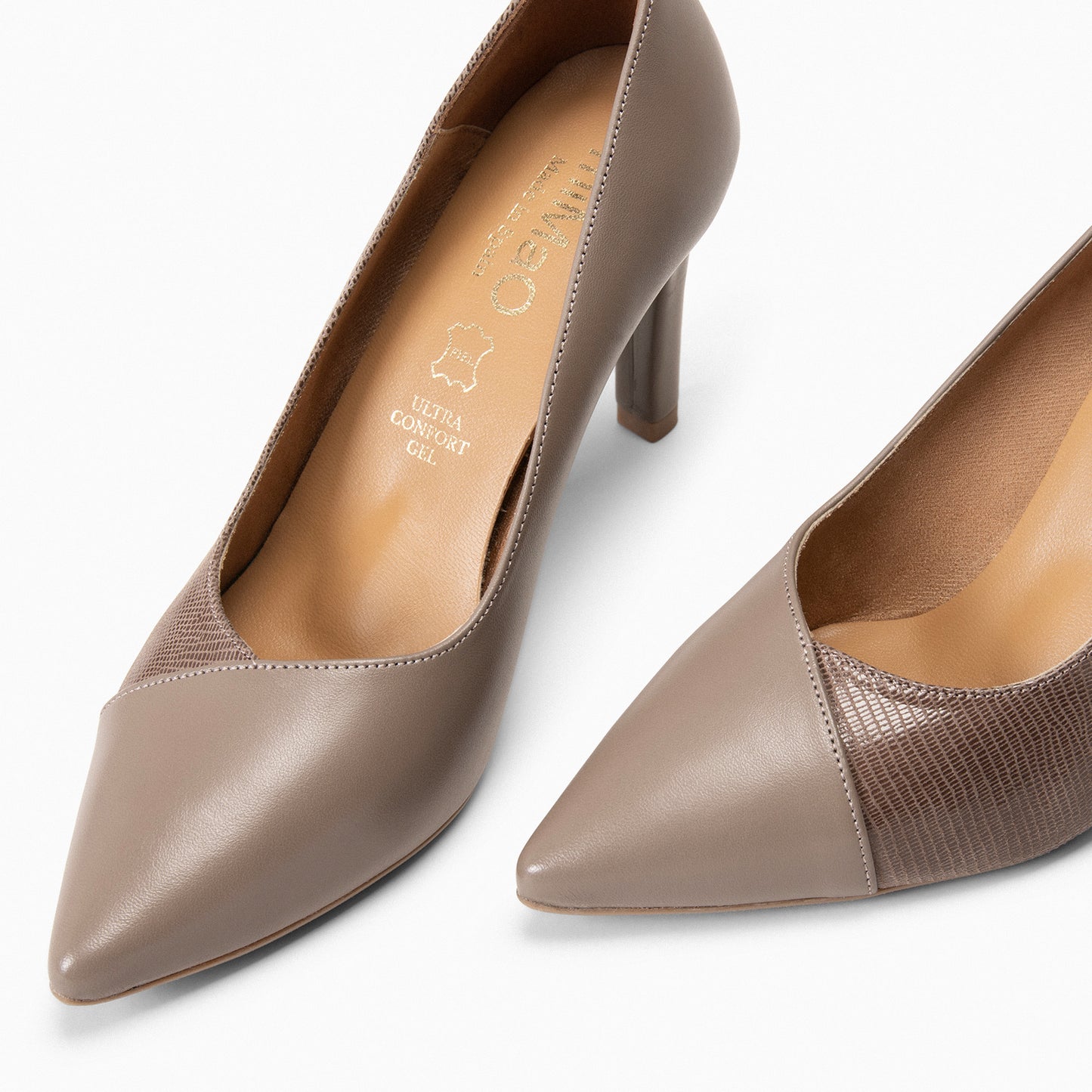 GLAM NIGHT – SAPATOS ELEGANTES DE SALTO ALTO TAUPE