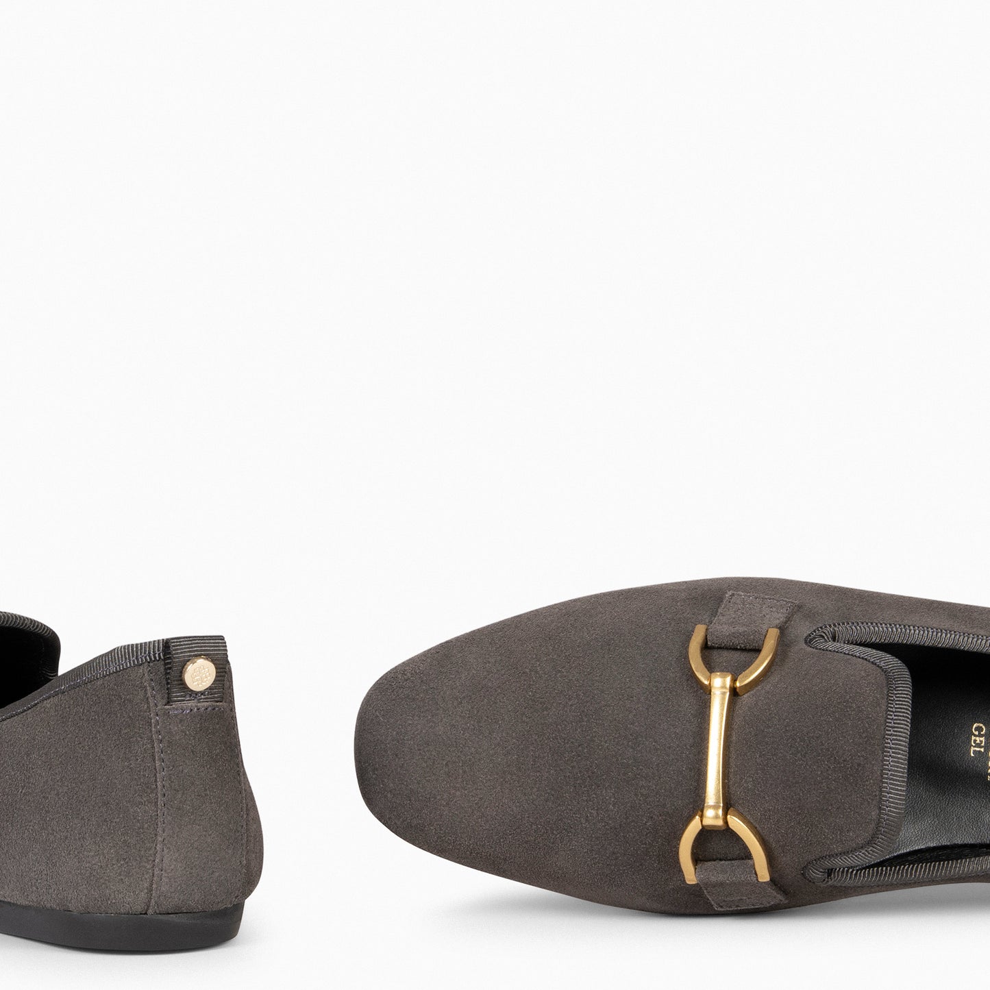 SLIPPER – Mocassins de salto baixo CINZA