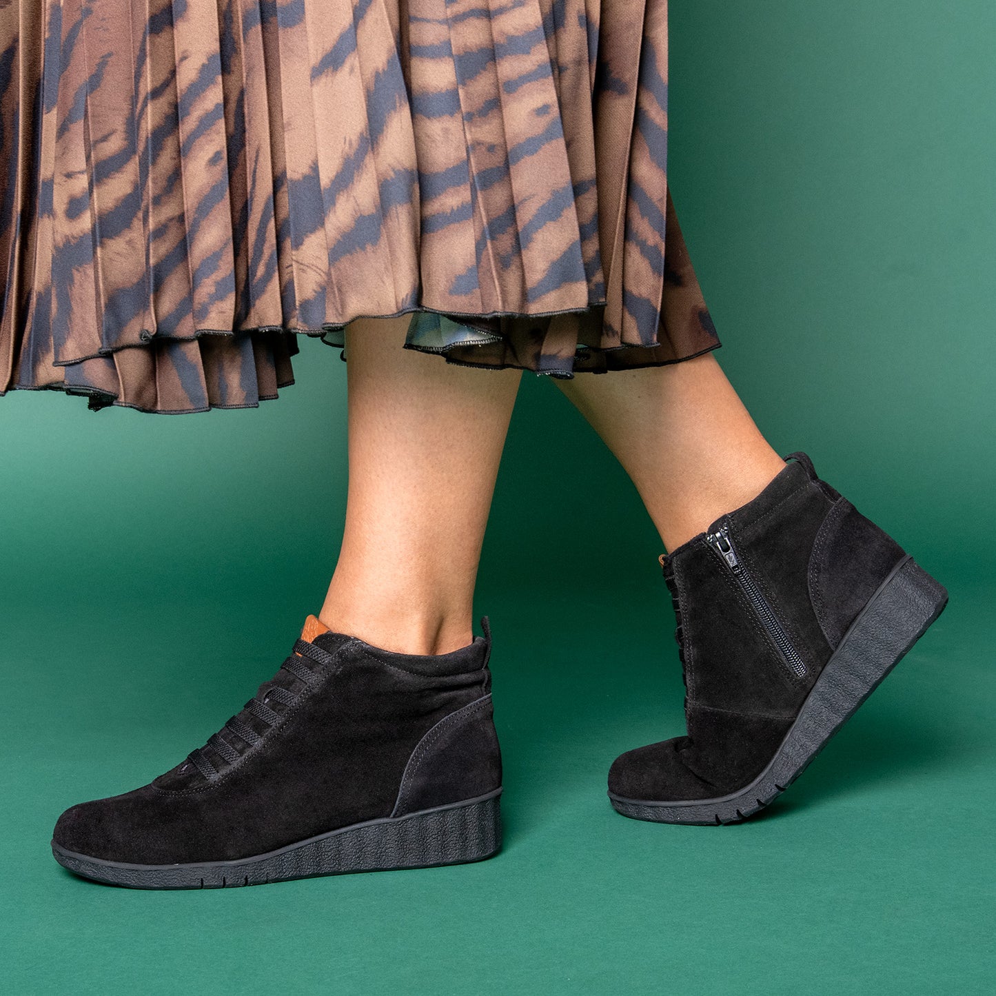 FLEXY - Zapatillas abotinadas  NEGRO