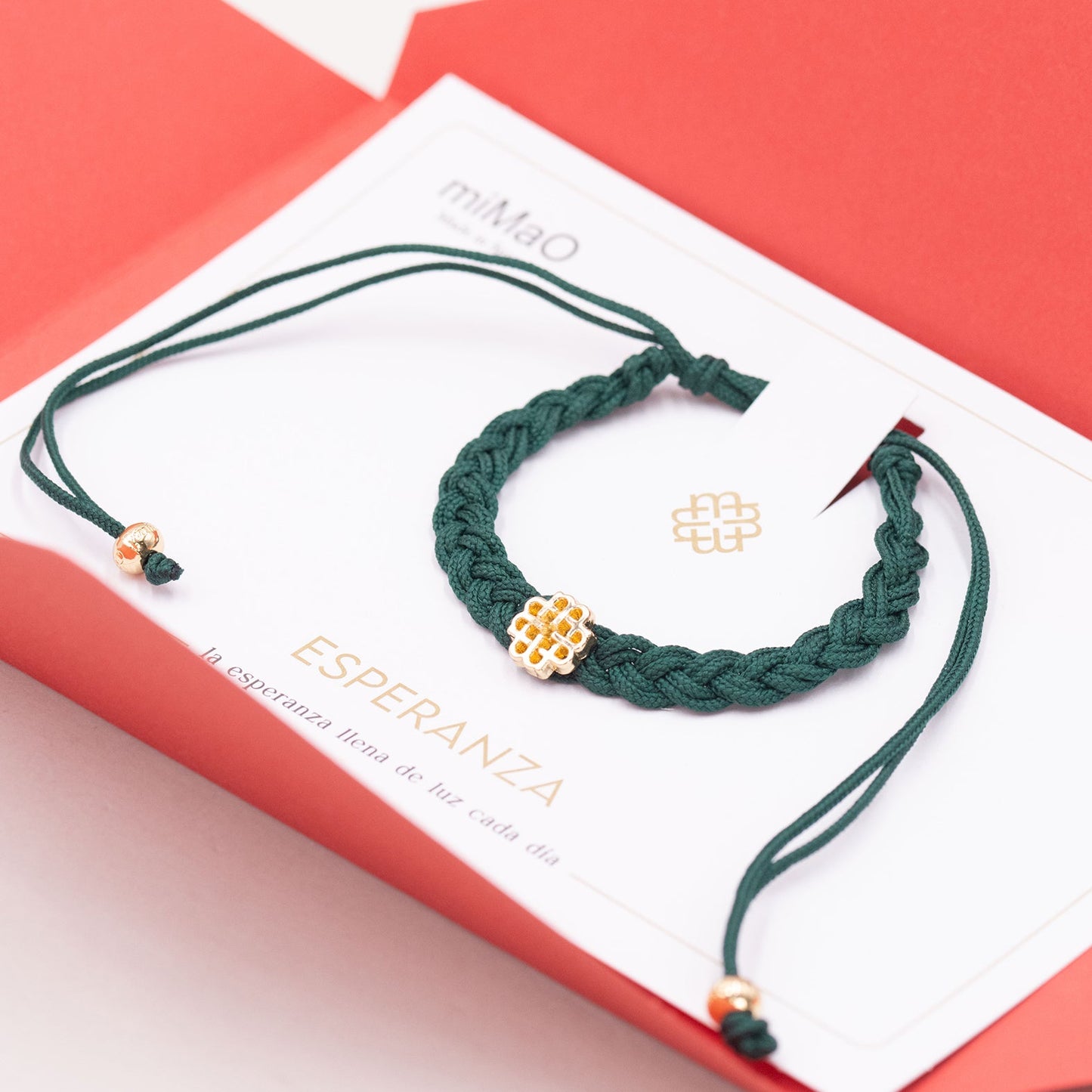 PULSERA VERDE DE LA ESPERANZA ORO