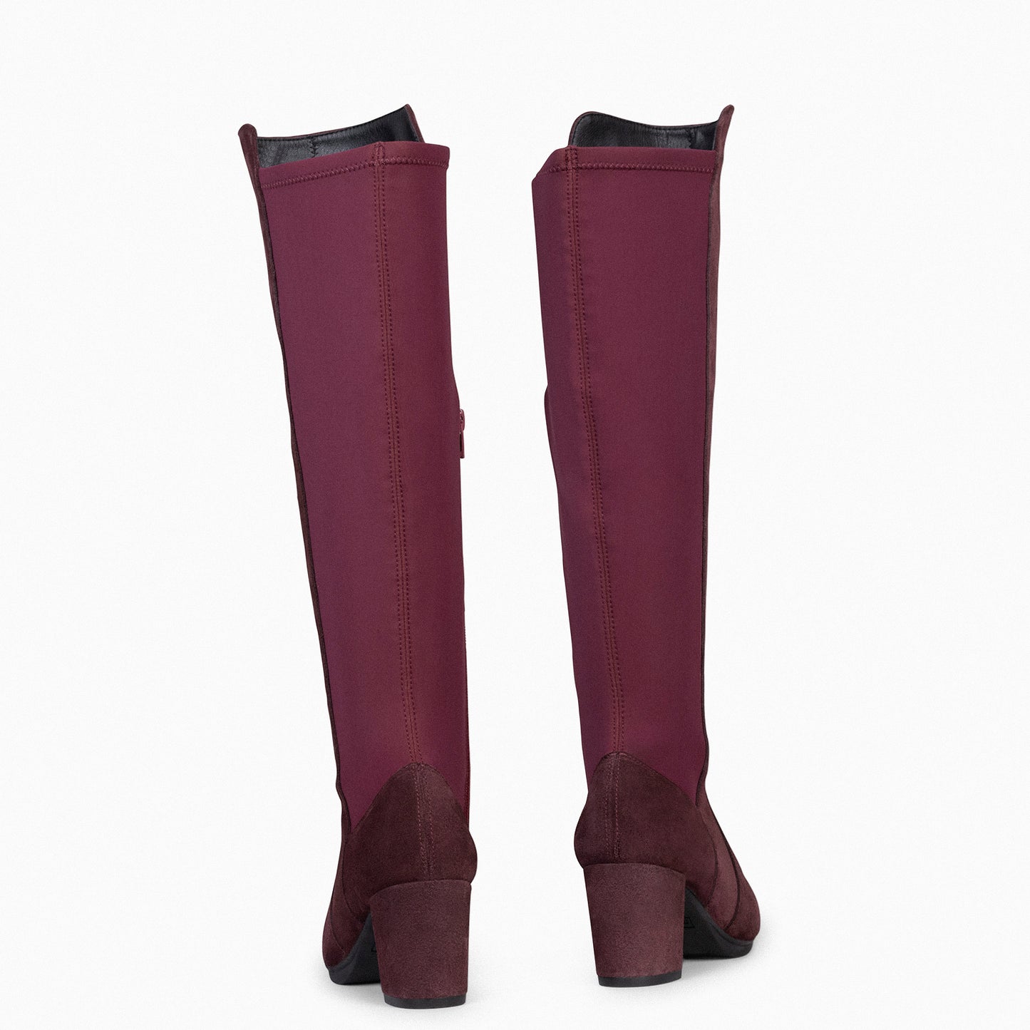 SUNSET – Botas BORGUNDY com Salto Elástico