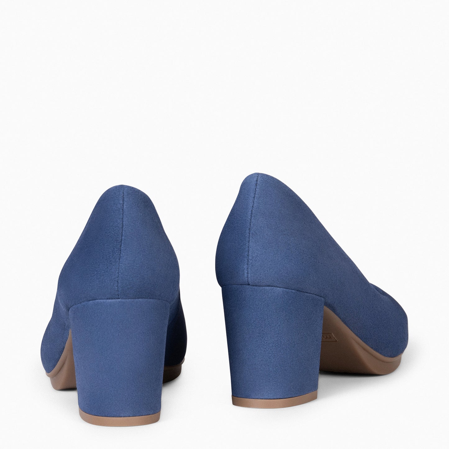 URBAN S – Zapatos de tacón medio de ante AZUL