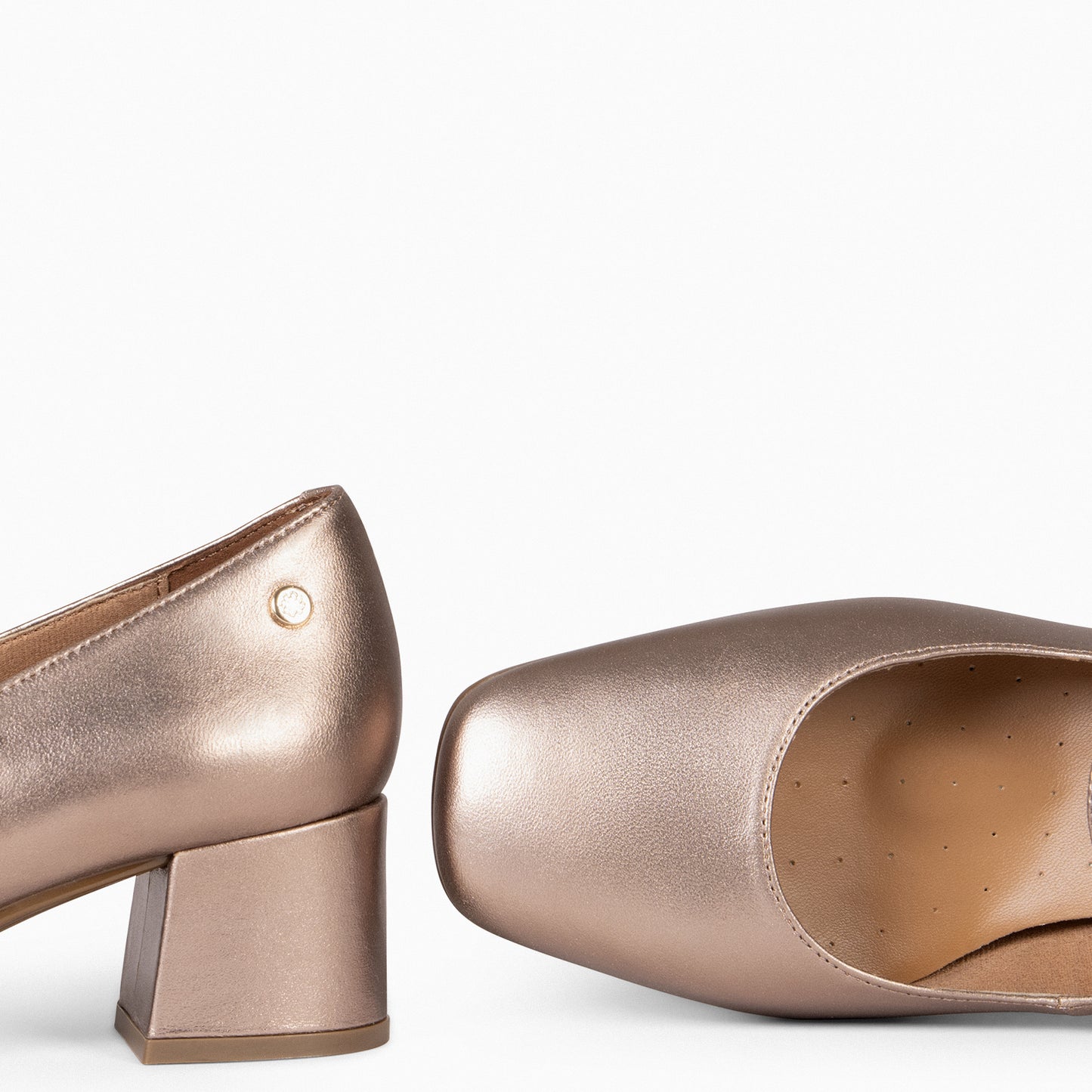 BELLA - Zapatos con pulsera y puntera cuadrada STONE