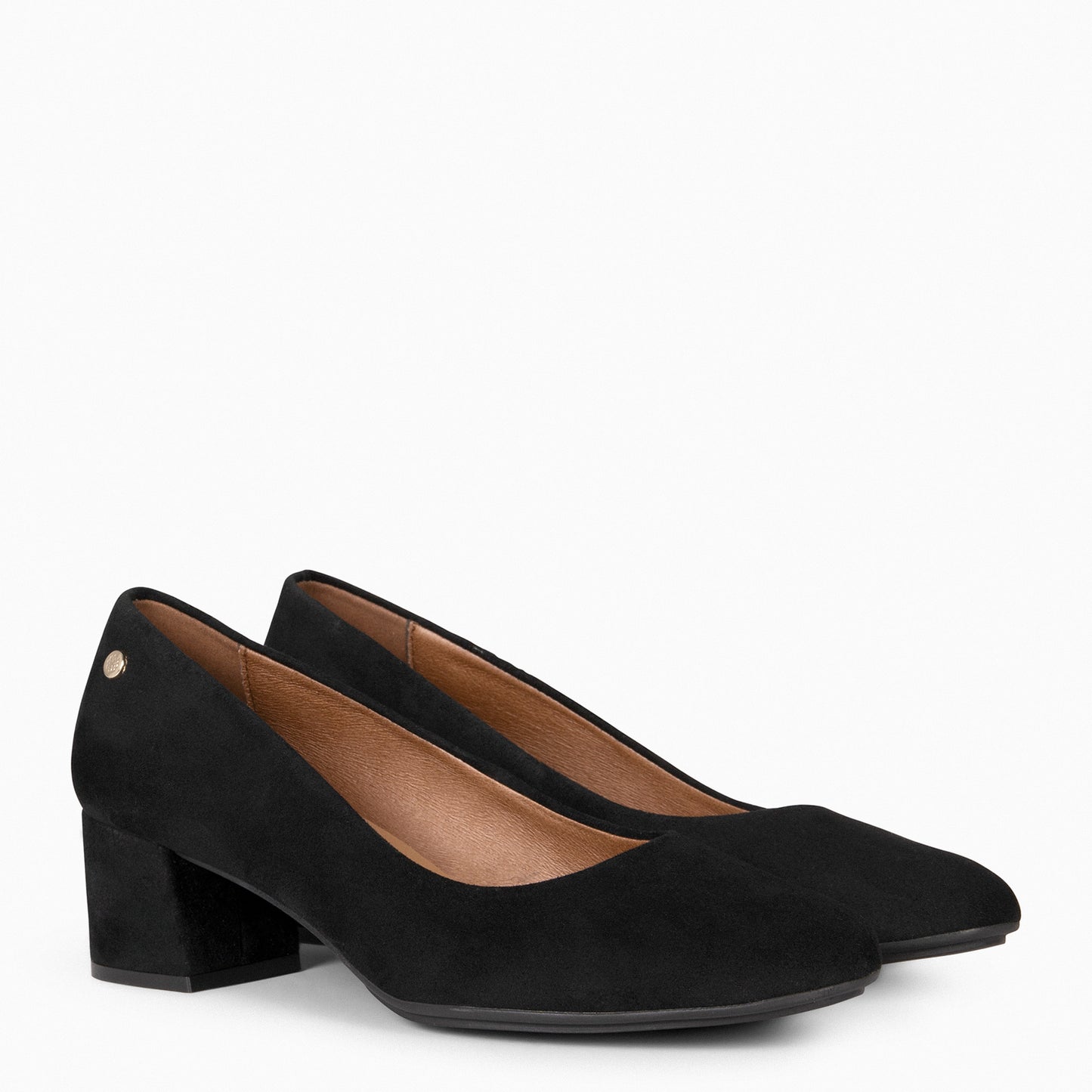URBAN REDONDO - Zapatos de tacón de ante NEGRO