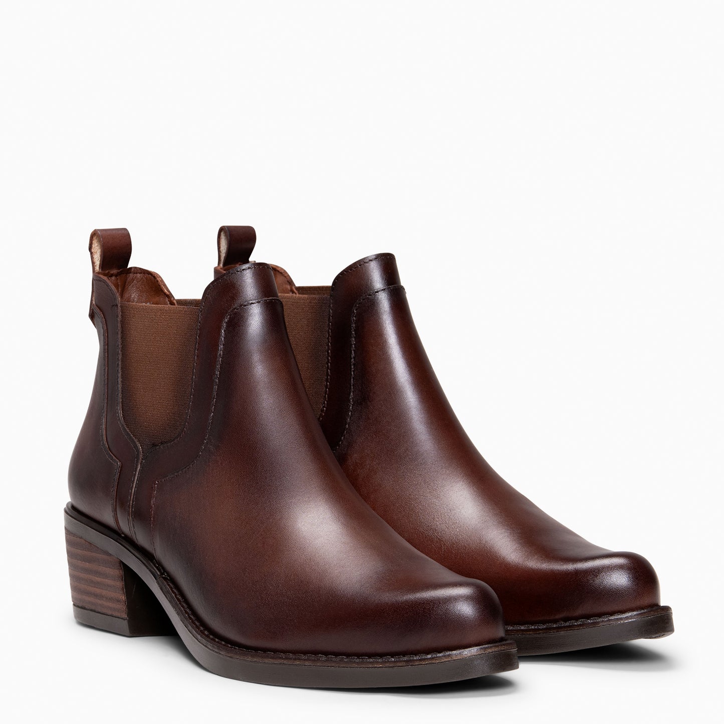 BILLY - Botines de tacón tipo Chelsea MARRÓN