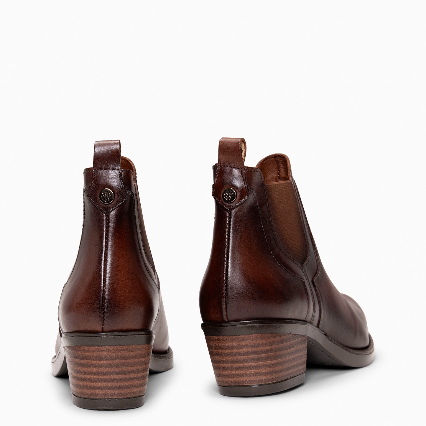 BILLY - Botines de tacón tipo Chelsea MARRÓN