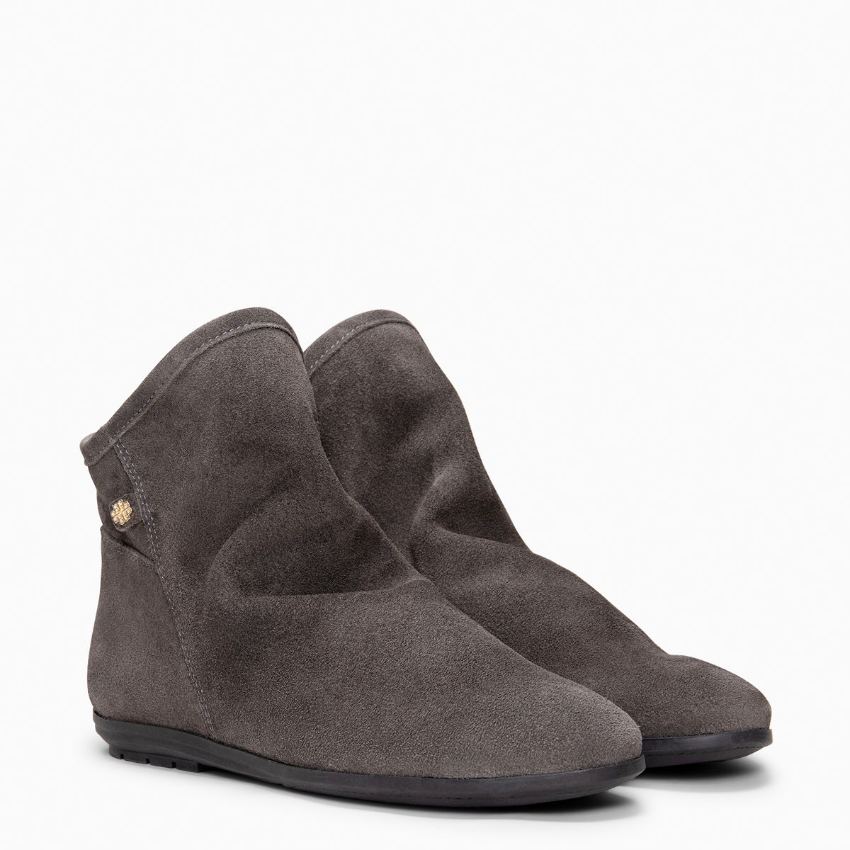 CHESS - Botines de ante con caña fruncida GRIS