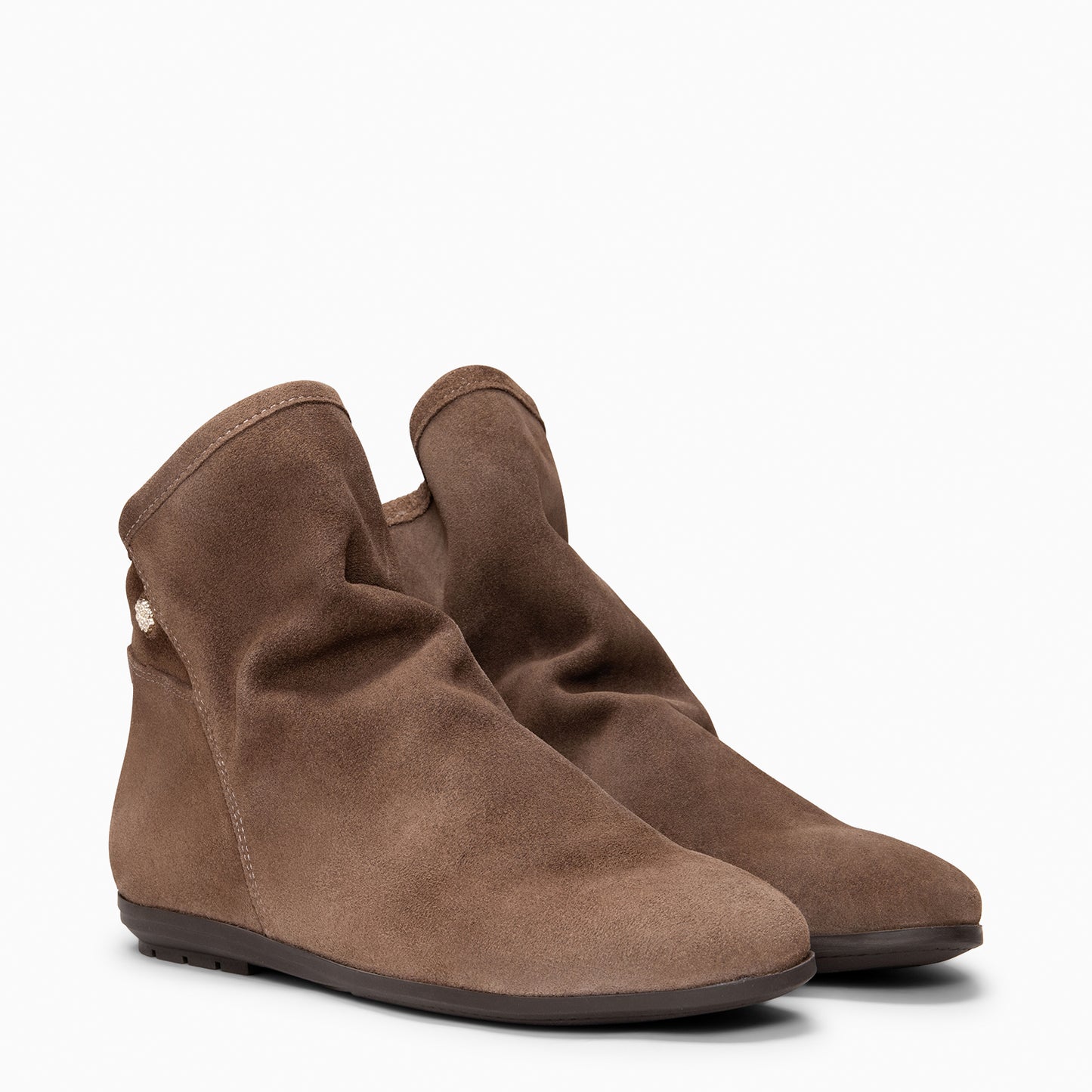 CHESS - Botines de ante con caña fruncida  TAUPE