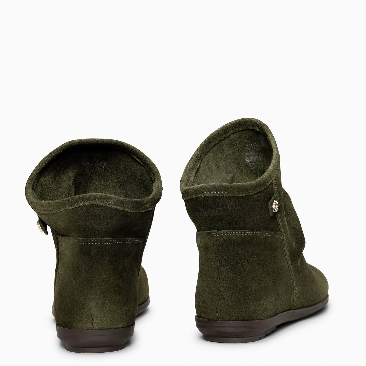 CHESS - Botines de ante con caña fruncida KAQUI