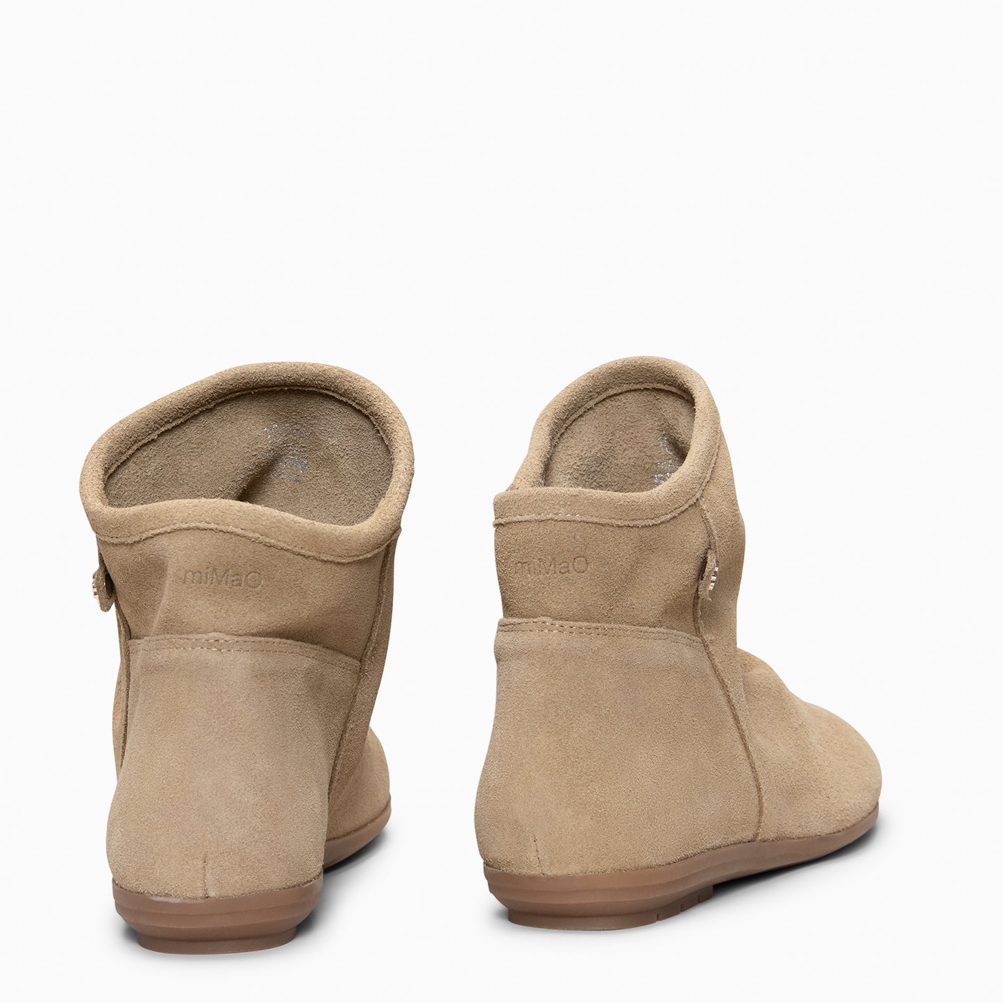 CHESS - Botines de ante con caña fruncida  BEIGE