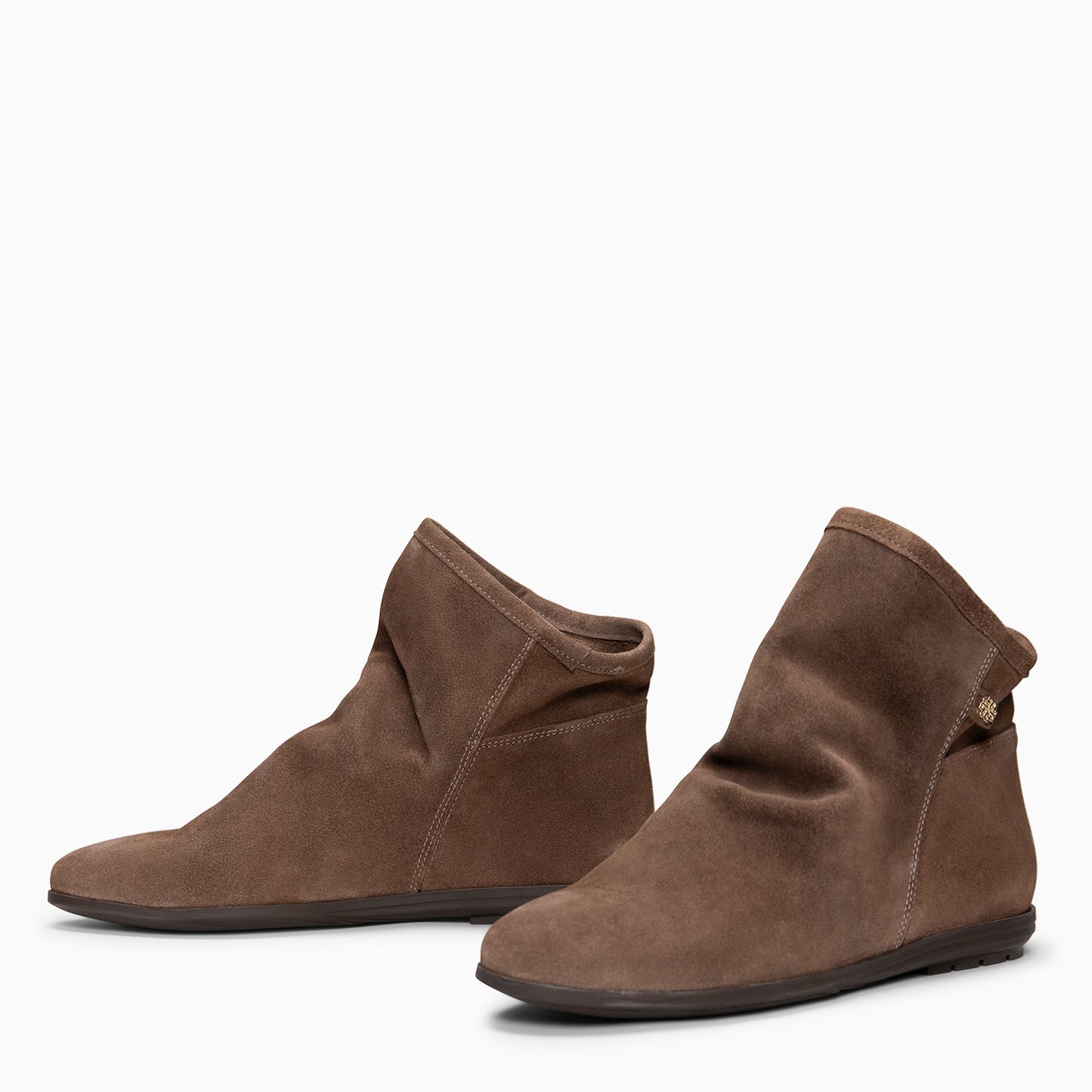 CHESS - Botines de ante con caña fruncida  TAUPE