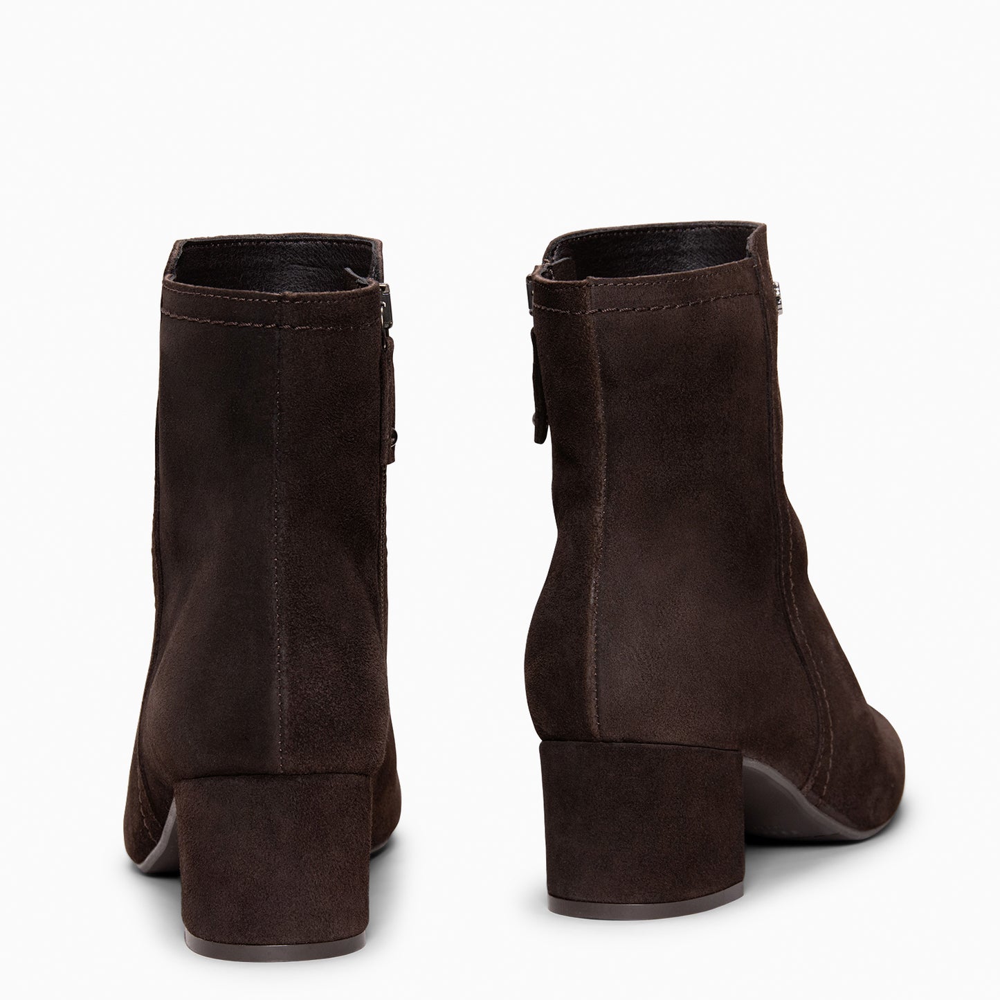 COLMAR - Botines elegantes de piel MARRON