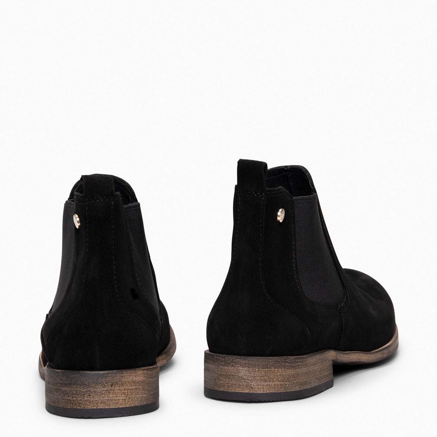 CLAIRE - Botín de serraje estilo Chelsea NEGRO