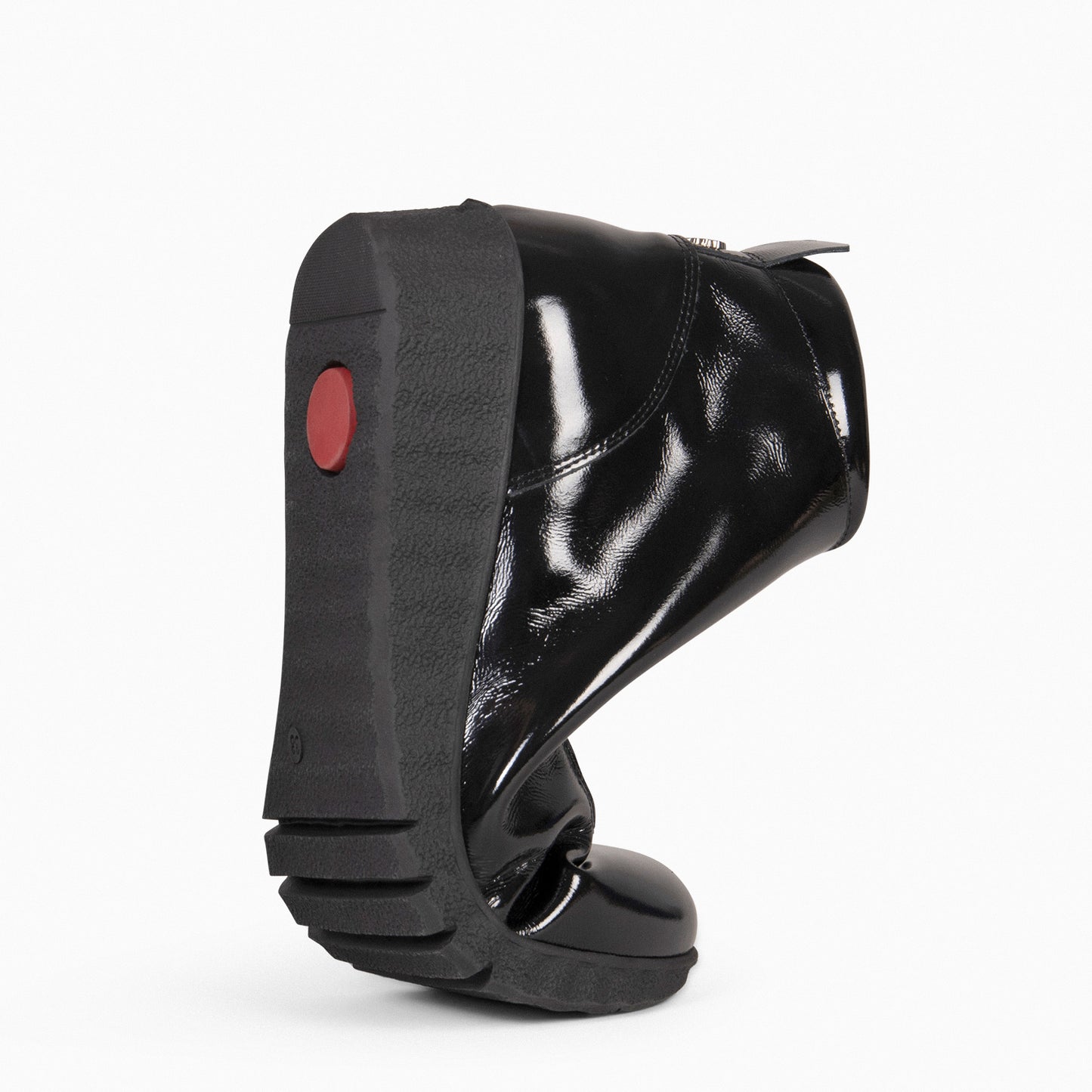 FLEXY - Zapatillas abotinadas CHAROL NEGRO