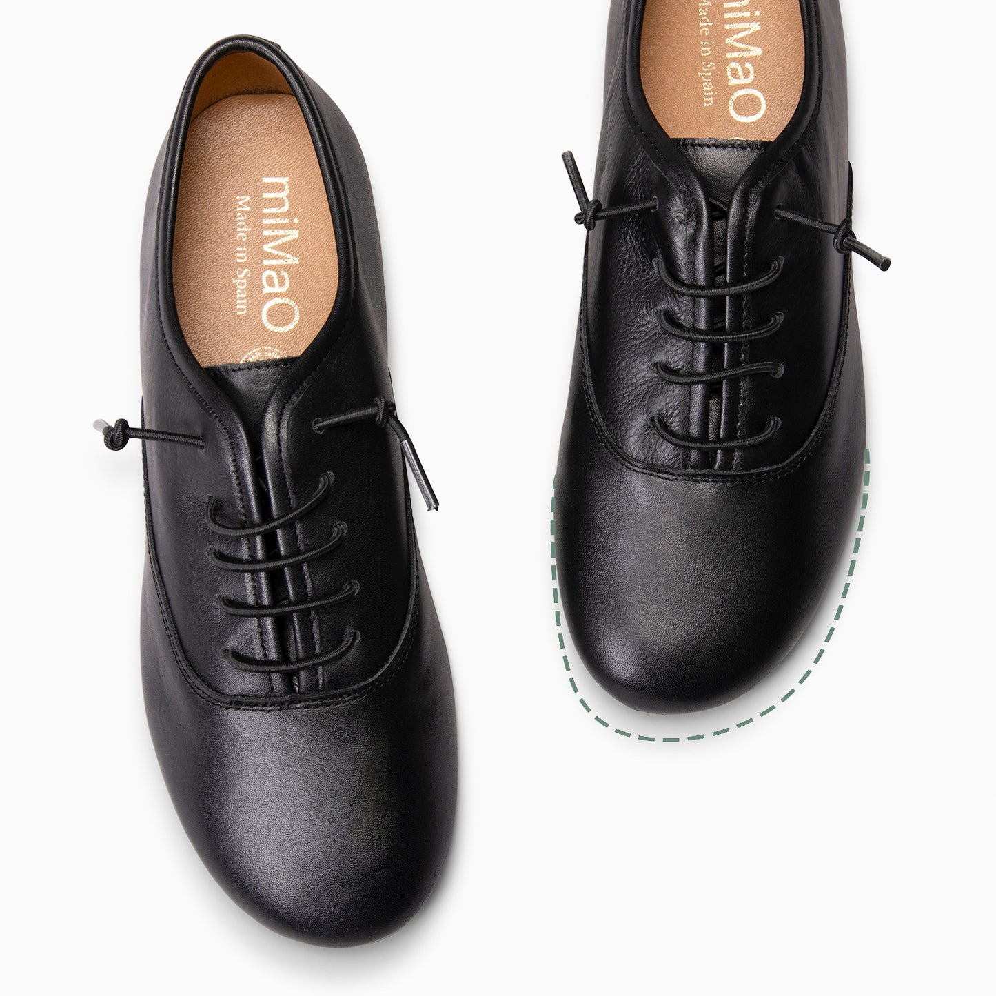 IRIA - Zapatillas Baresoft con Cordones Elásticos  NEGRO