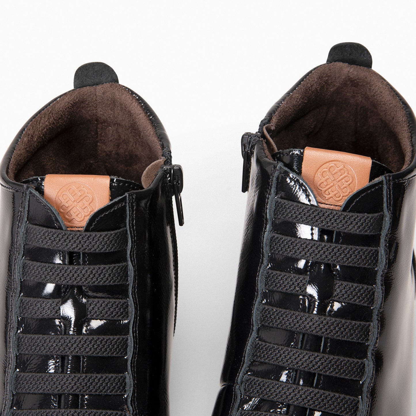 FLEXY - Zapatillas abotinadas CHAROL NEGRO