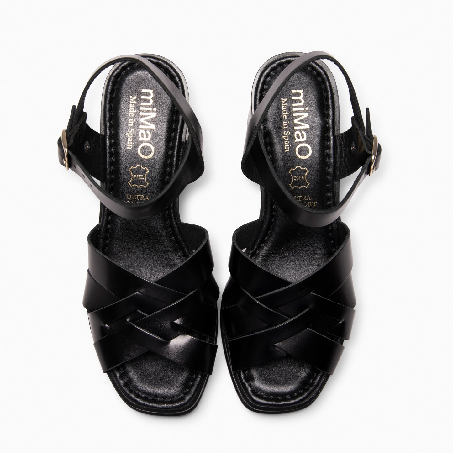 SAMOA - Sandalia casual de tacón ancho NEGRO