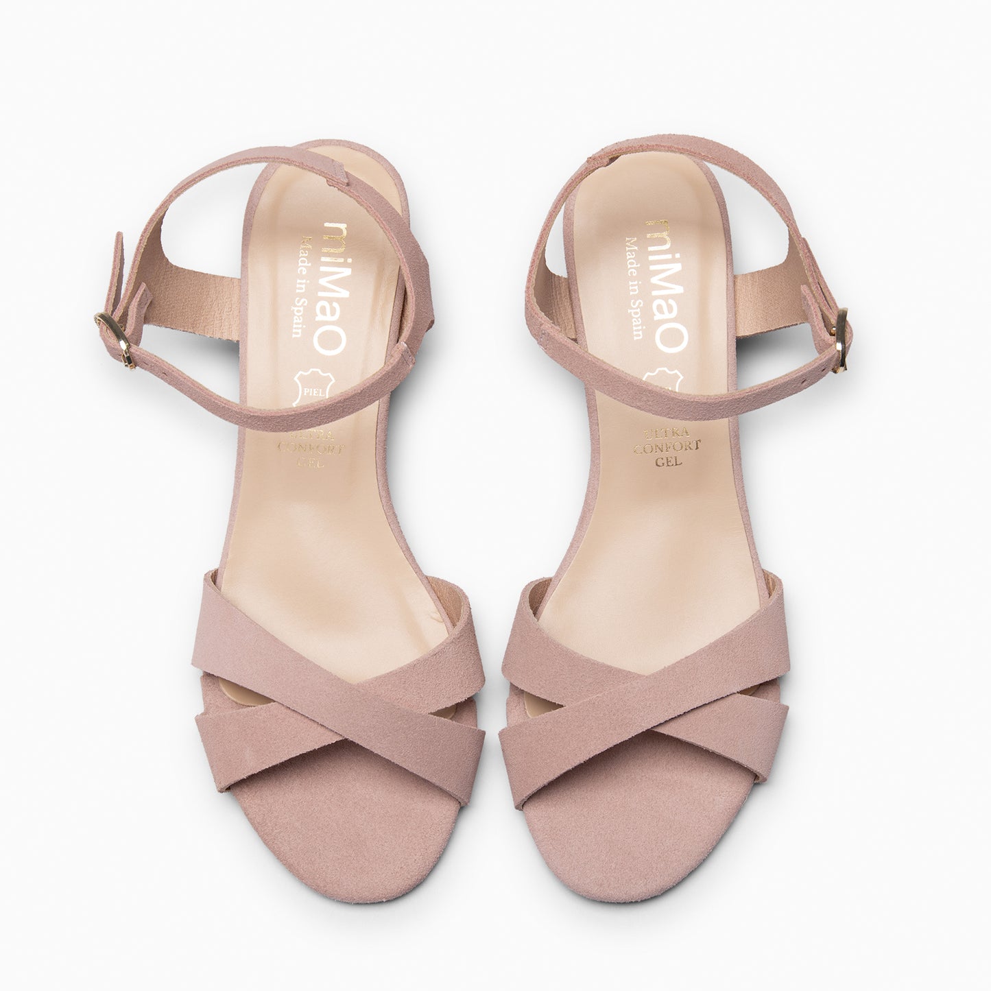 ORIANA - Sandalias de tacón de ante NUDE