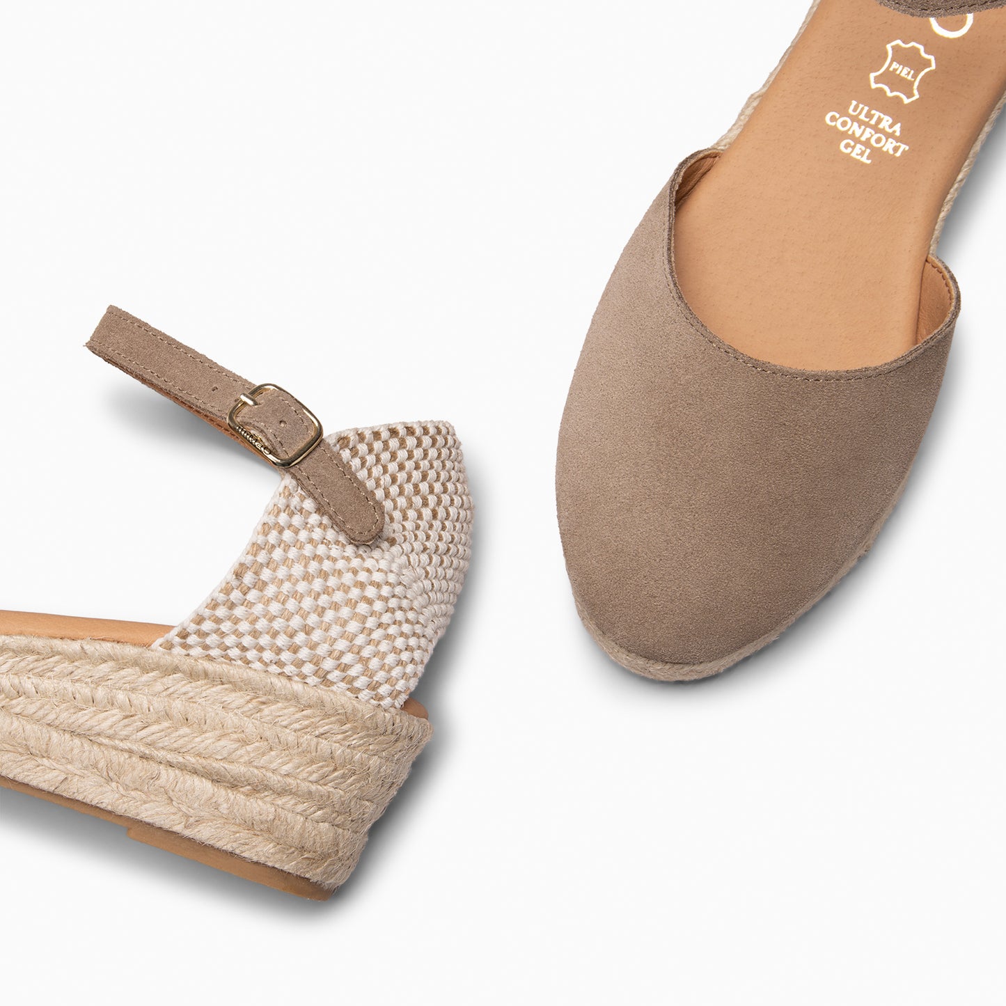 FORNELLS - Cuñas bajas de Esparto TAUPE