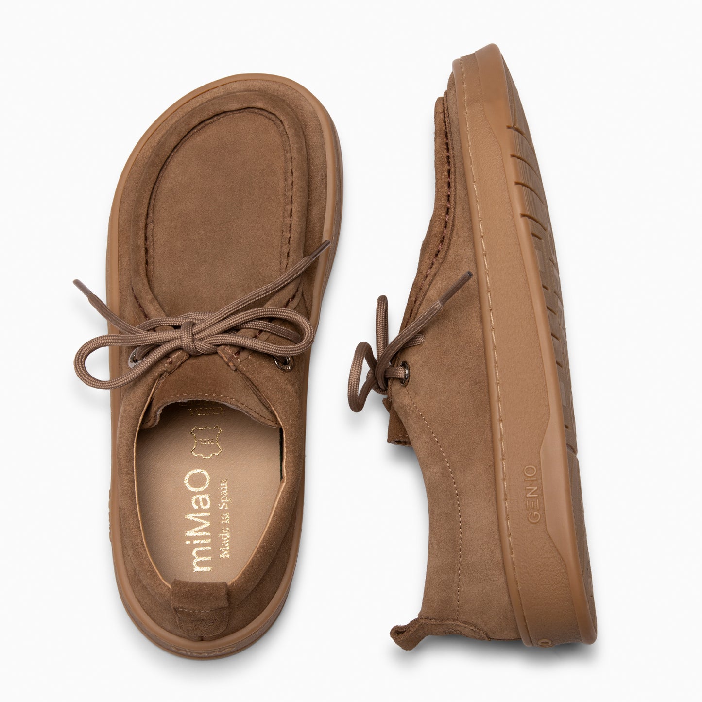NIMBO - Mocasines de cordones Baresoft TAUPE