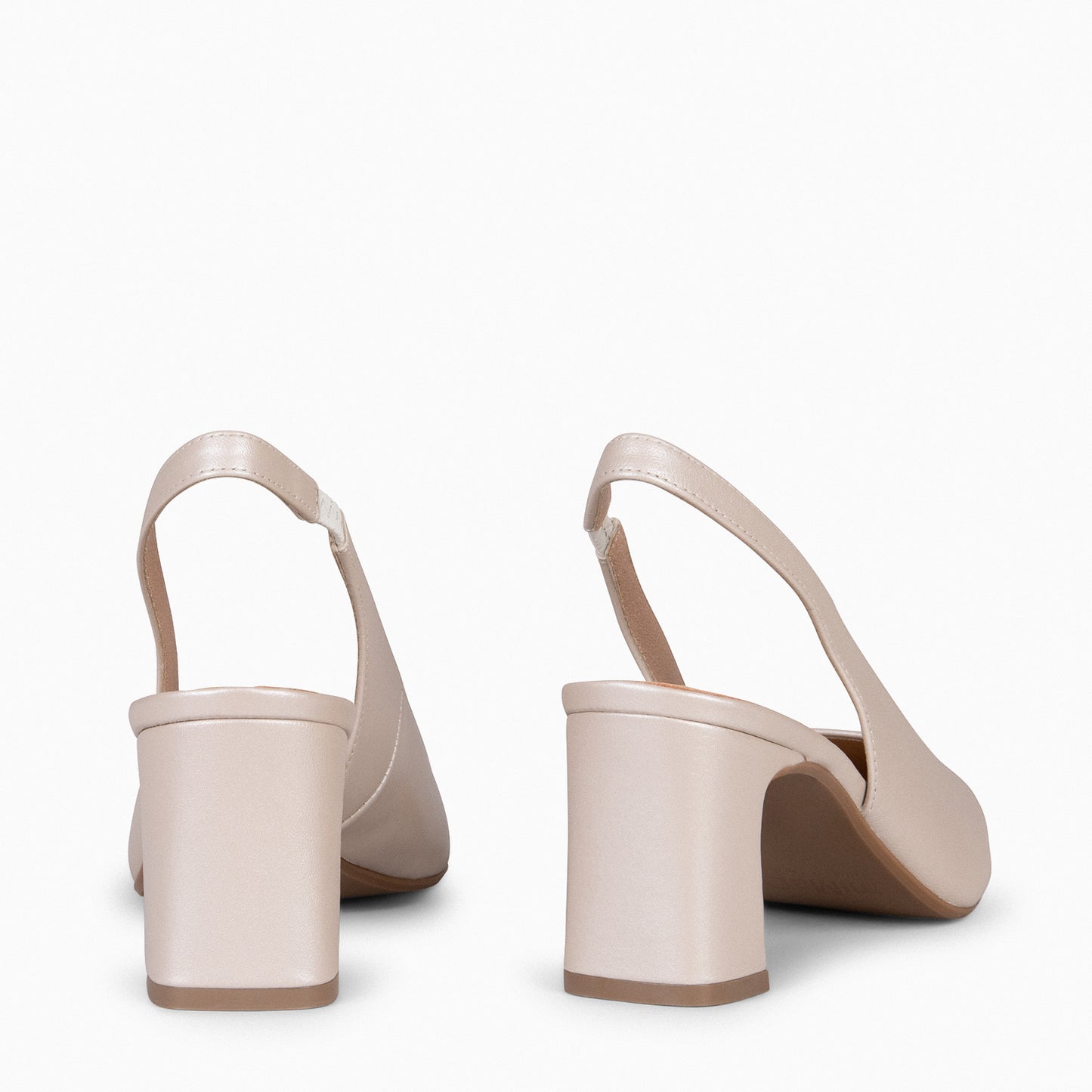 MIRIAM - Chaussure slingback TAUPE nacré