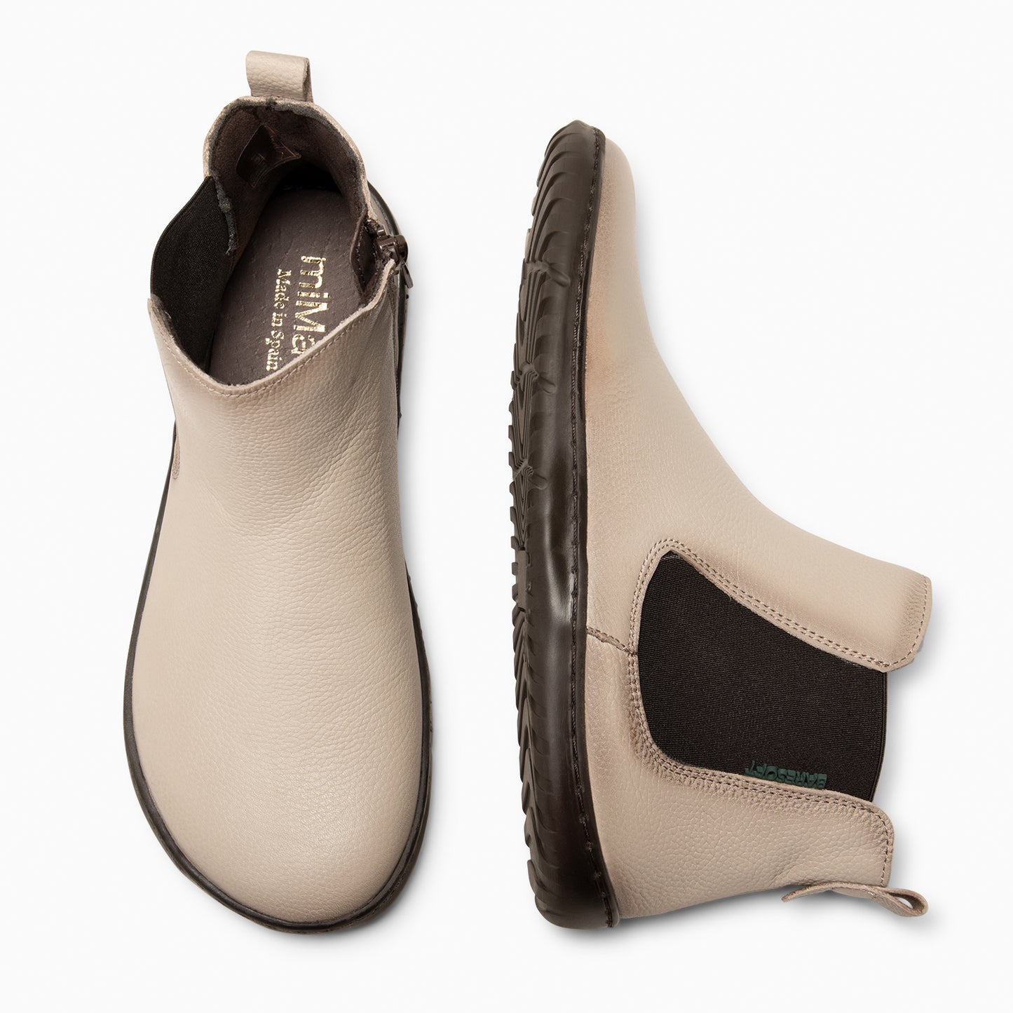 SAND -Botines tipo barefoot con elástico TAUPE