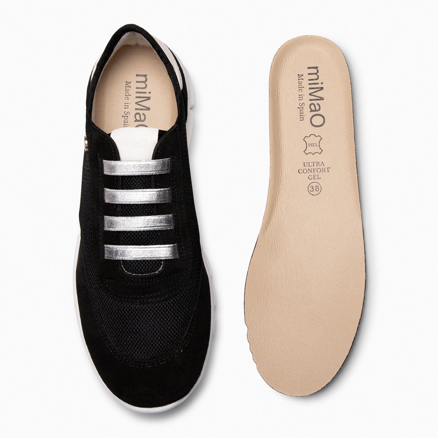 FÜSION 01 - Zapatillas para mujer multi-material NEGRO