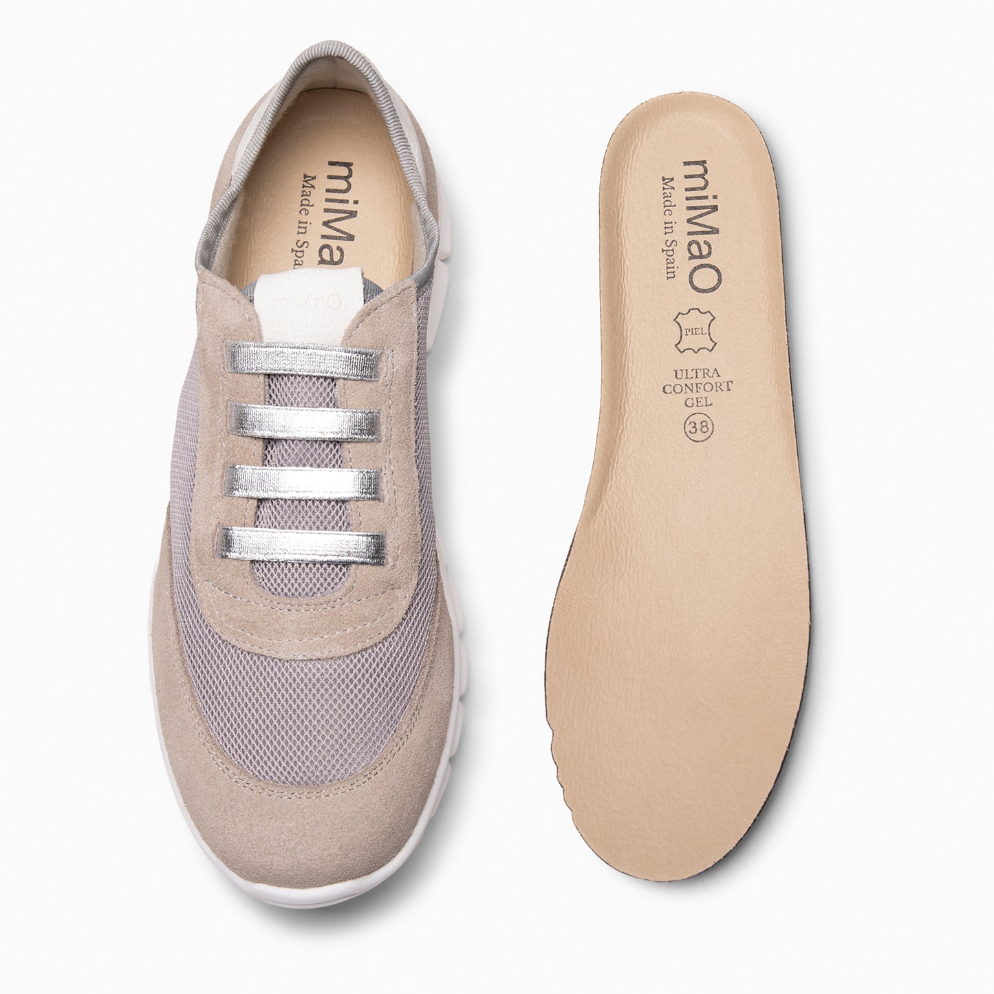 FÜSION 01 - Zapatillas para mujer multi-material GRIS