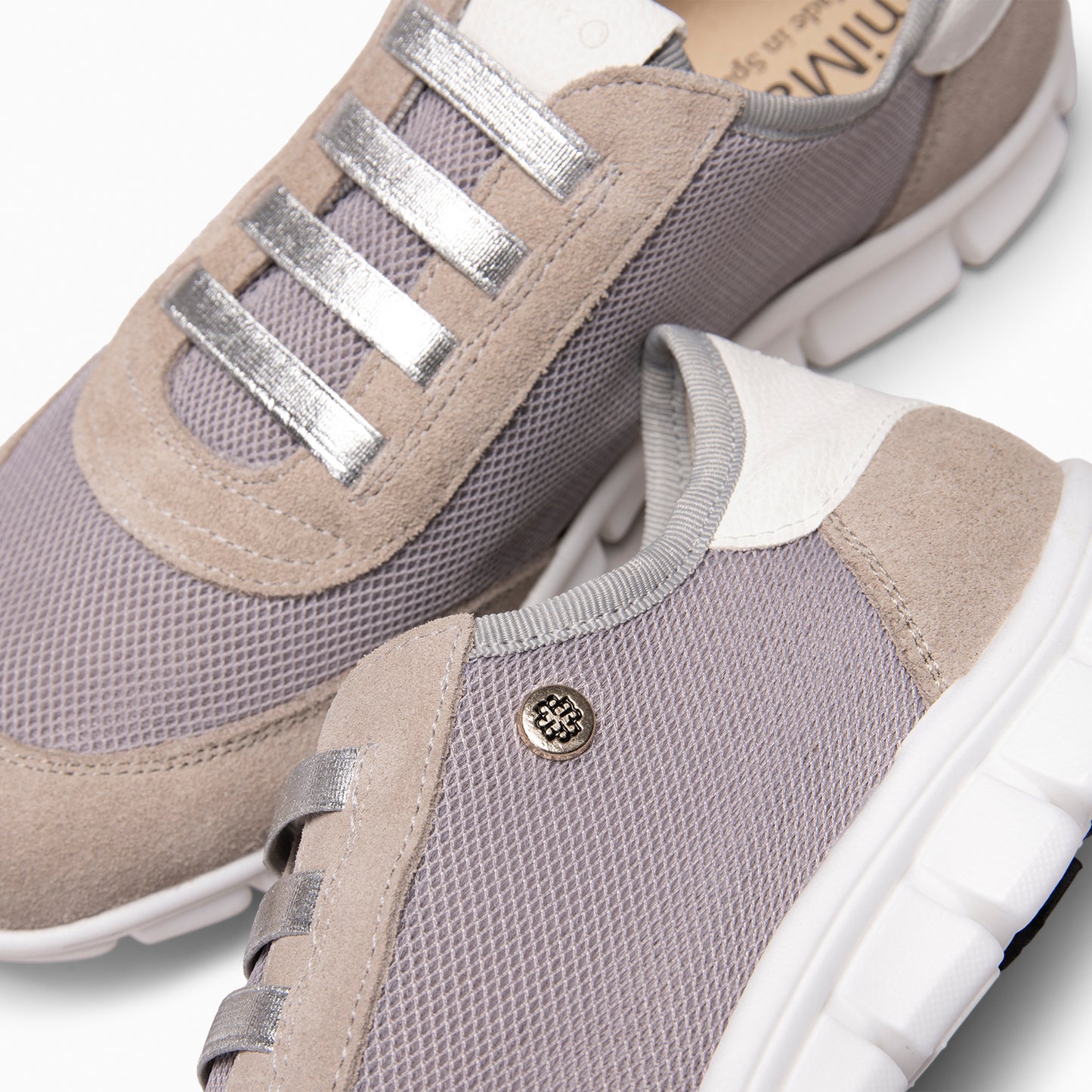 FÜSION 01 - Zapatillas para mujer multi-material GRIS
