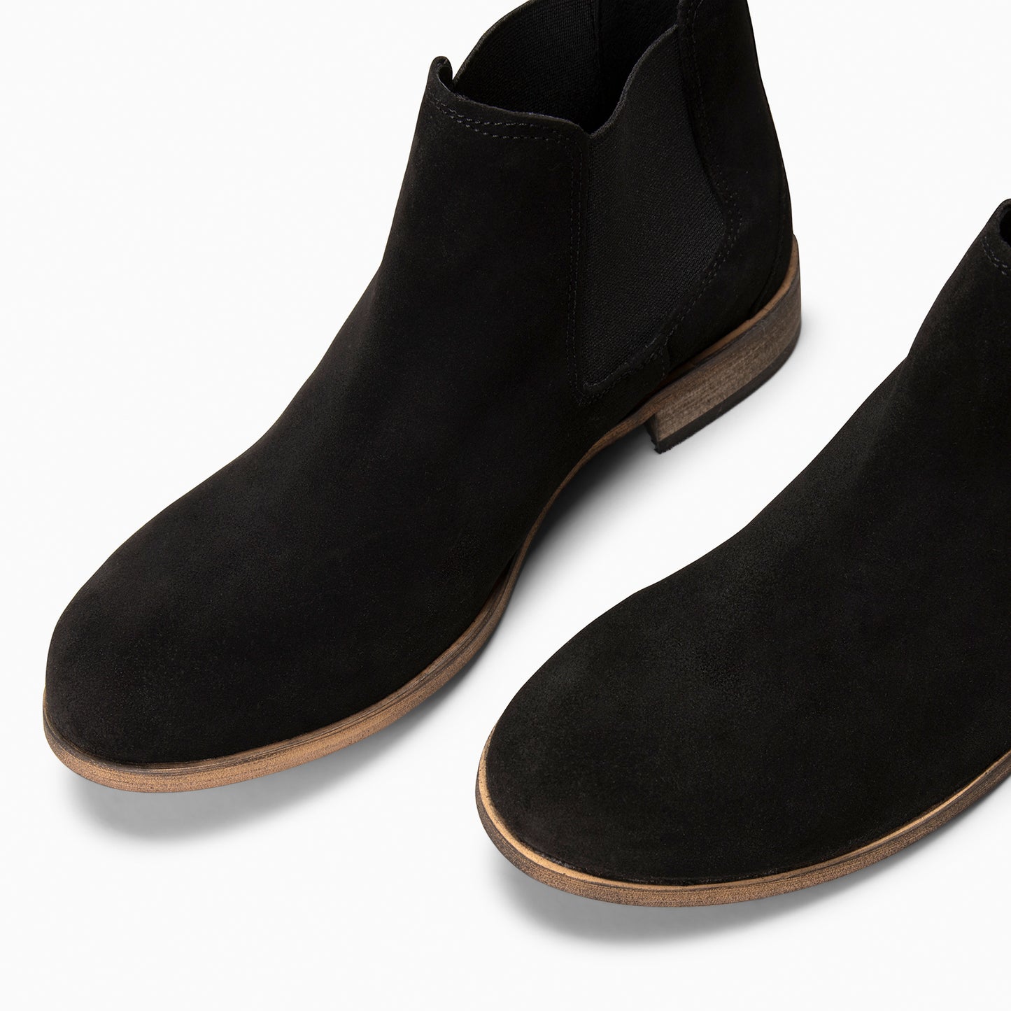 CLAIRE - Botín de serraje estilo Chelsea NEGRO