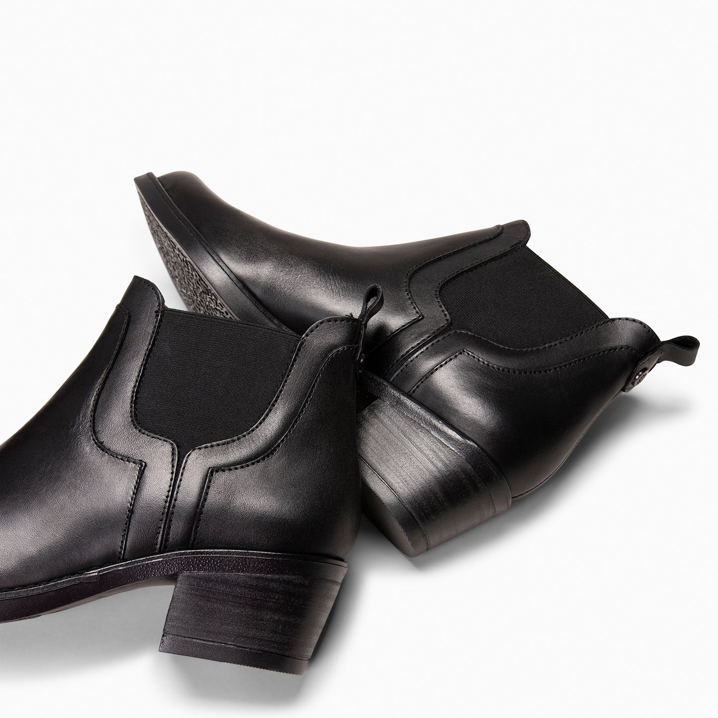 BILLY - Botines de tacón tipo Chelsea NEGRO