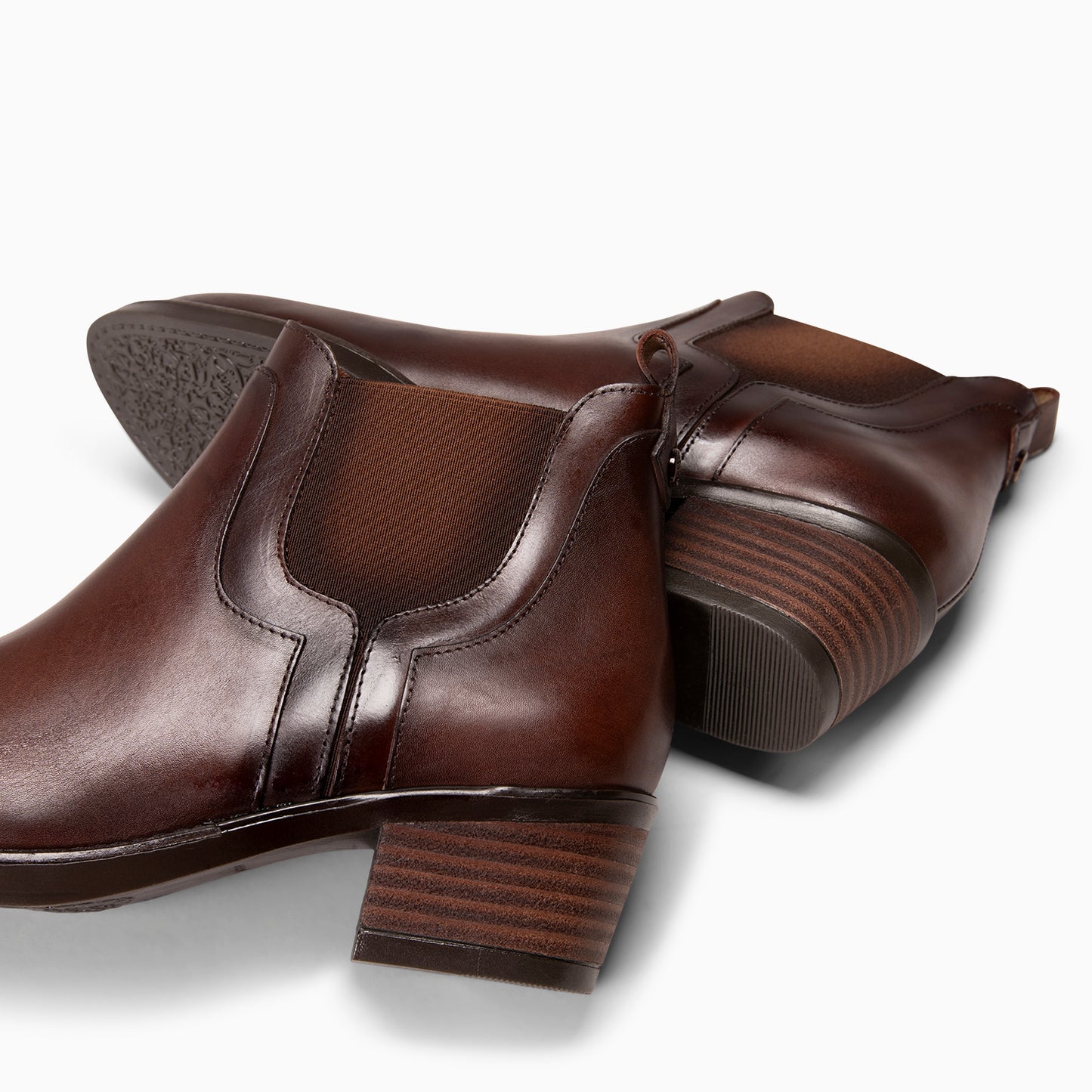 BILLY - Botines de tacón tipo Chelsea MARRÓN