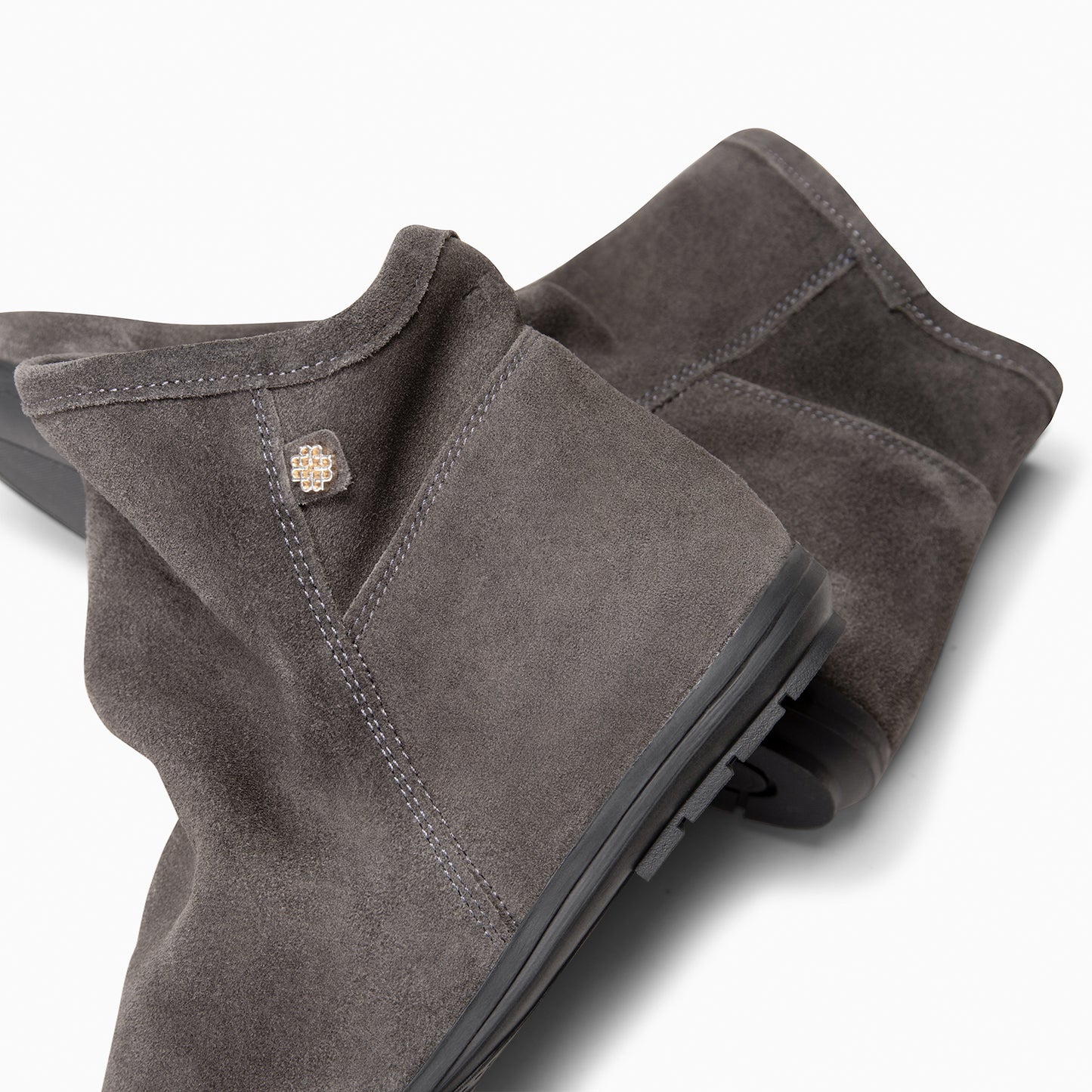 CHESS - Botines de ante con caña fruncida GRIS