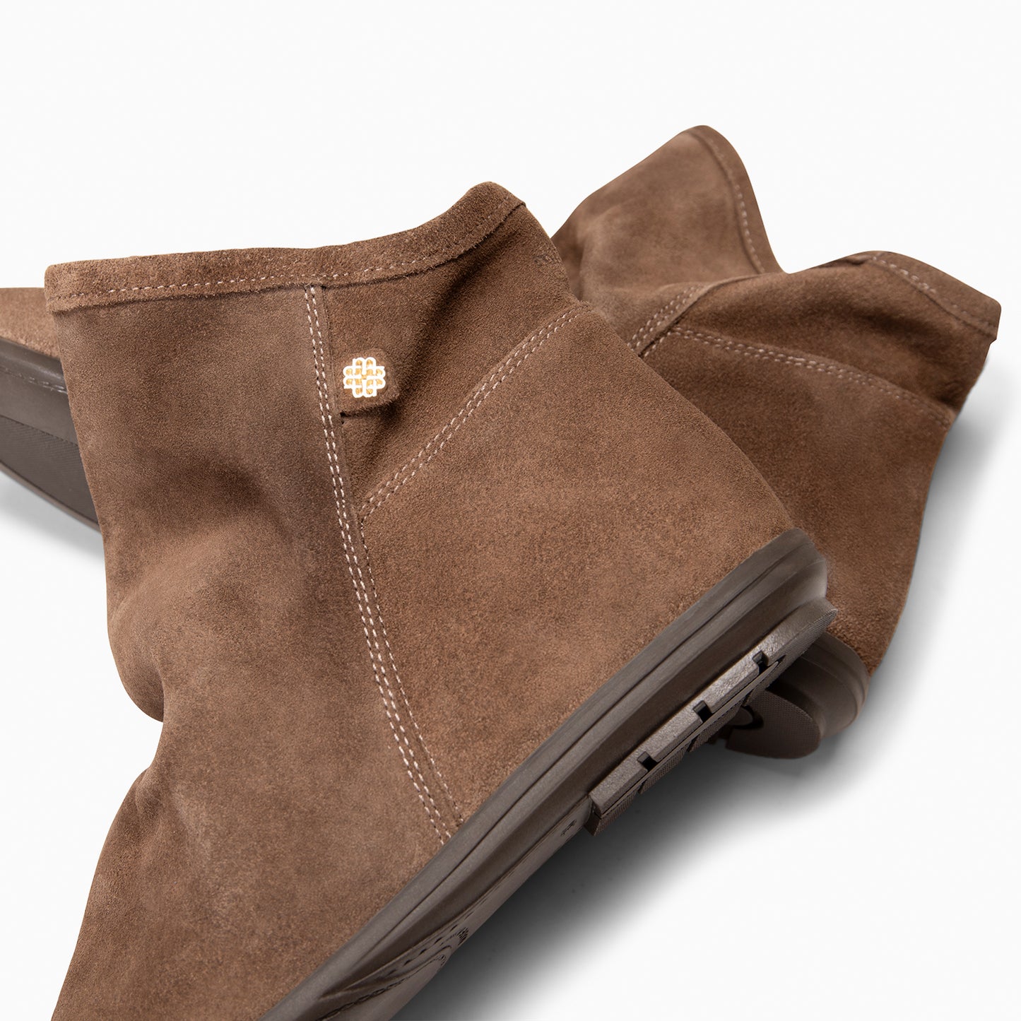 CHESS - Botines de ante con caña fruncida  TAUPE