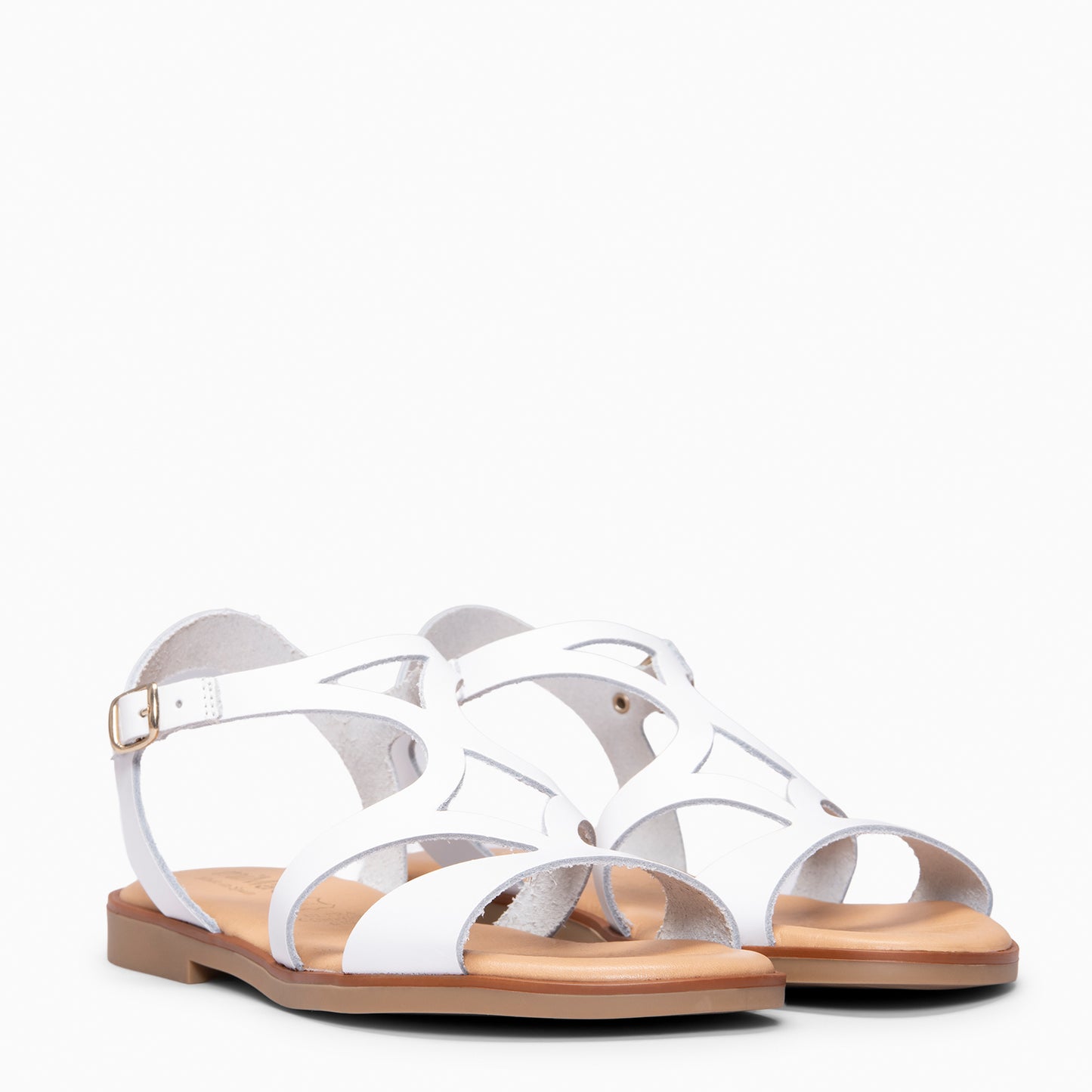 BAMBÚ - Sandalias Planas BLANCO